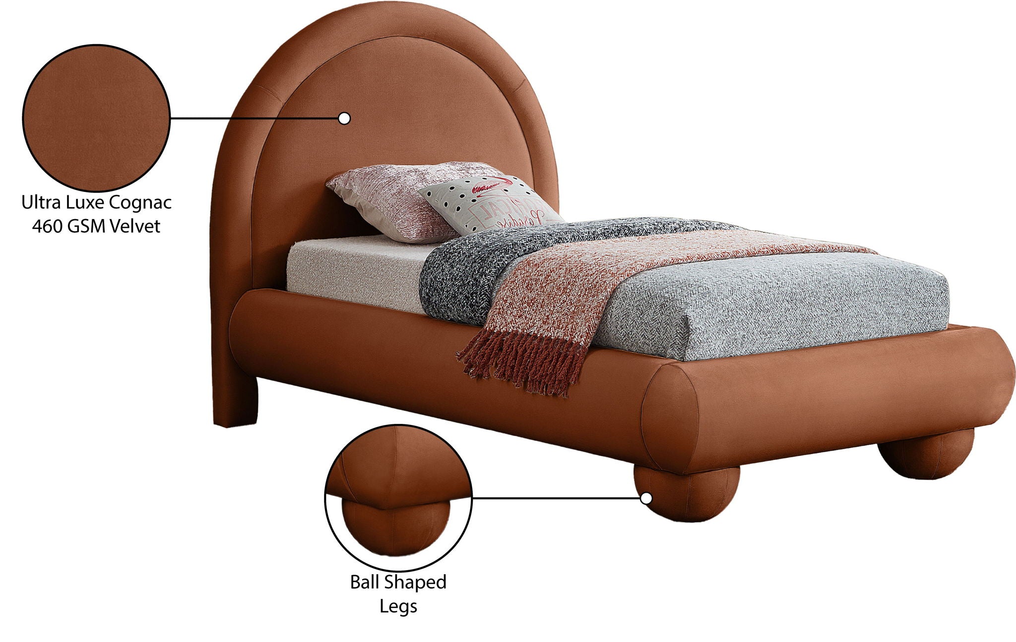 Madrid - Velvet Upholstered Bed