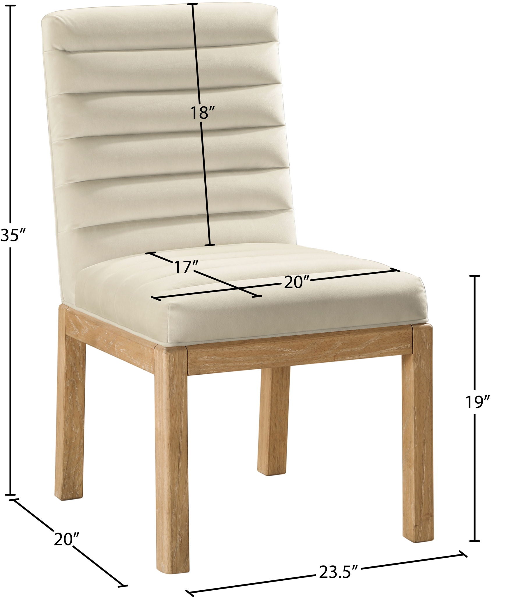 Evelyn - Dining Chair With Natural Legs