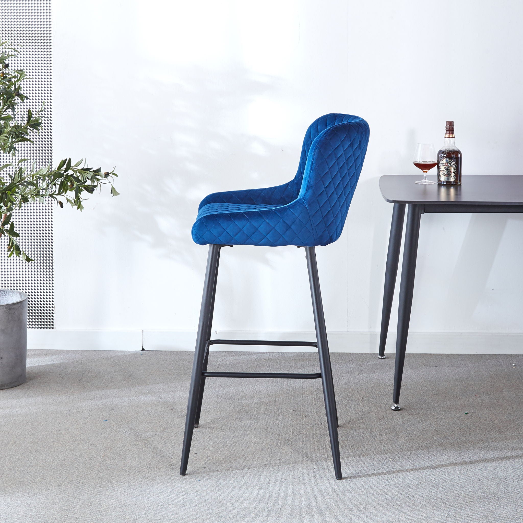 Ergonomic Counter Height Bar Stool (Set of 2)