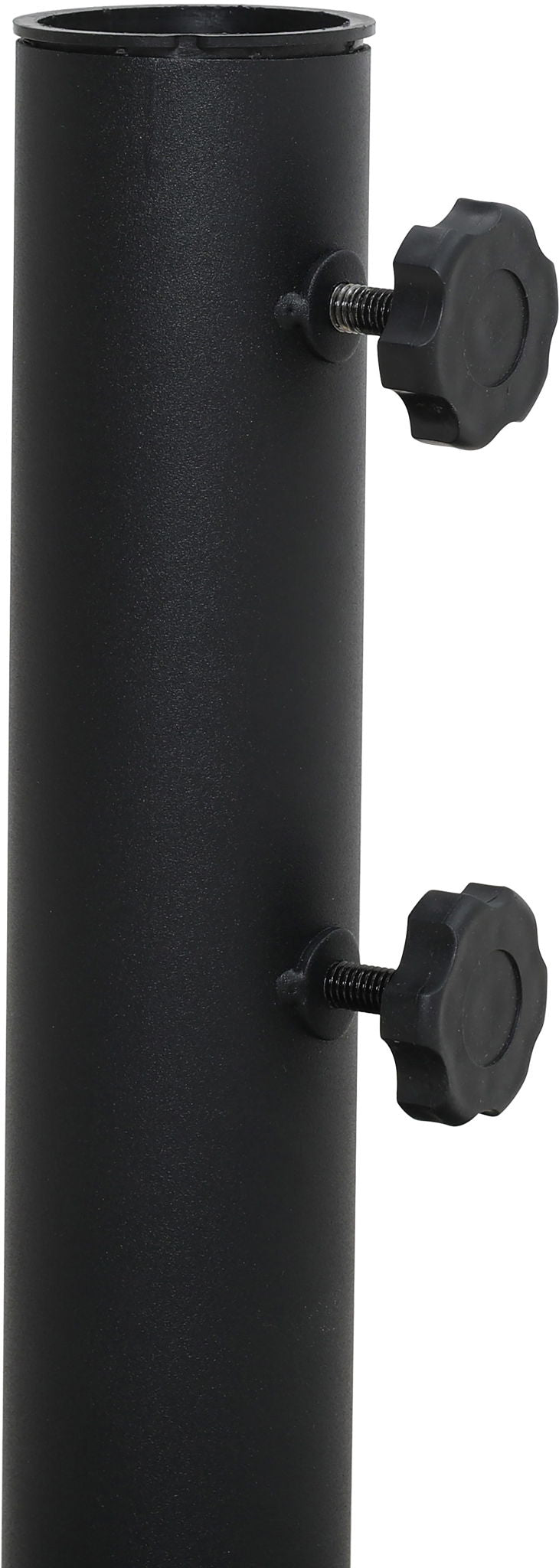 Fiji - Aluminum Patio Umbrella With Round Black And Teak Base