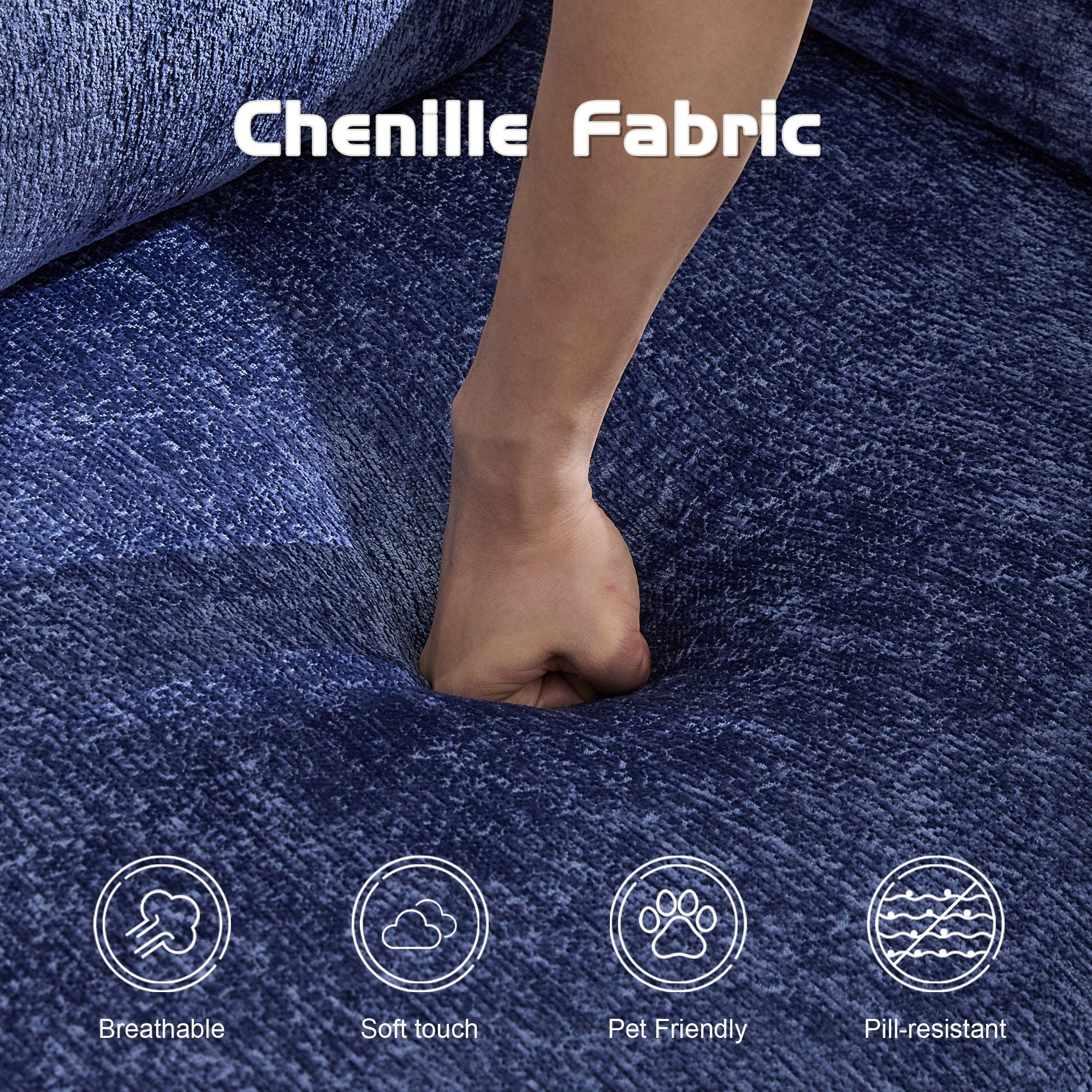 Convertible Floor Sofa Bed With Fixed Shape Frame For Living Room