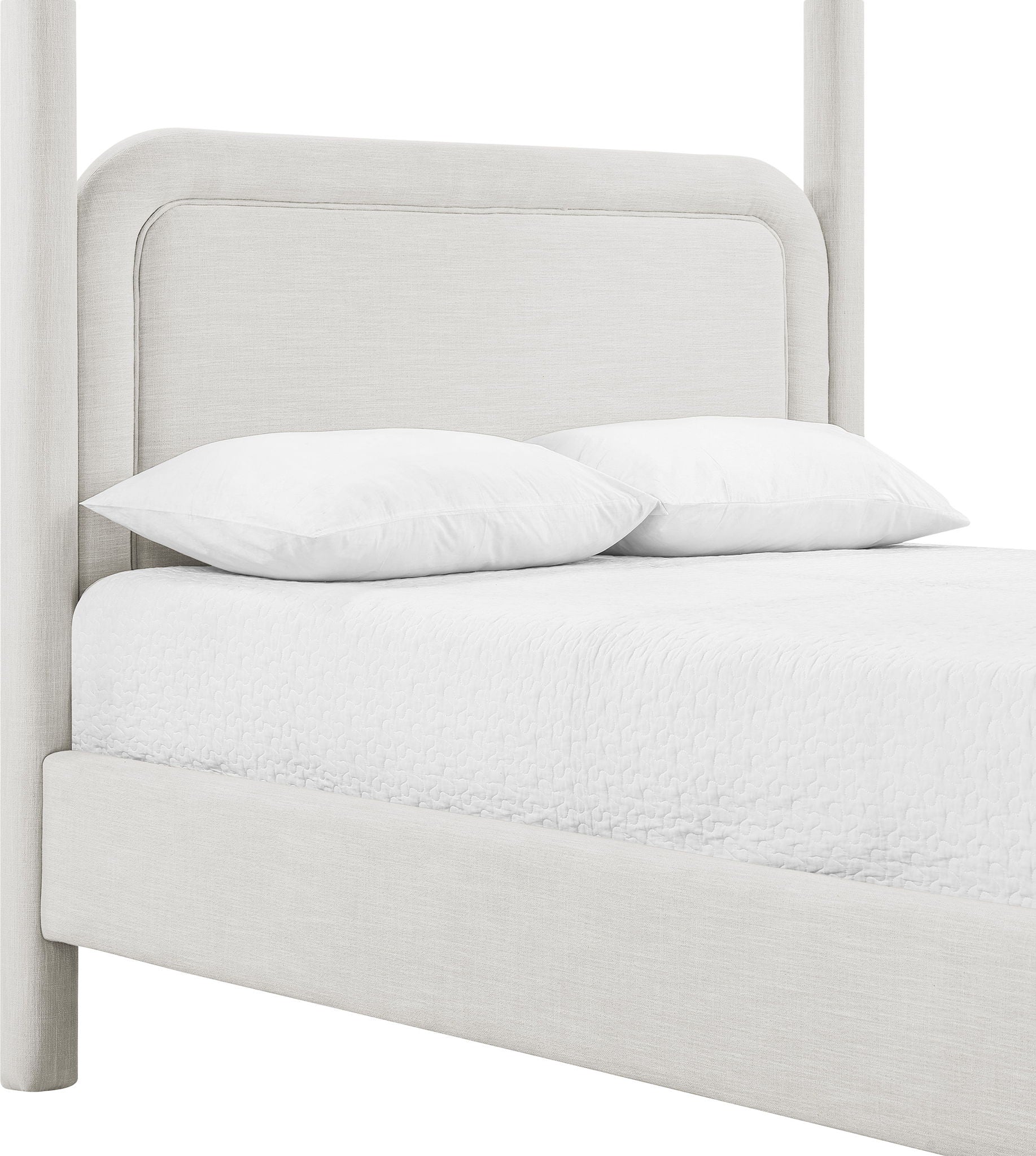Salina - Linen Textured Fabric Upholstered Bed