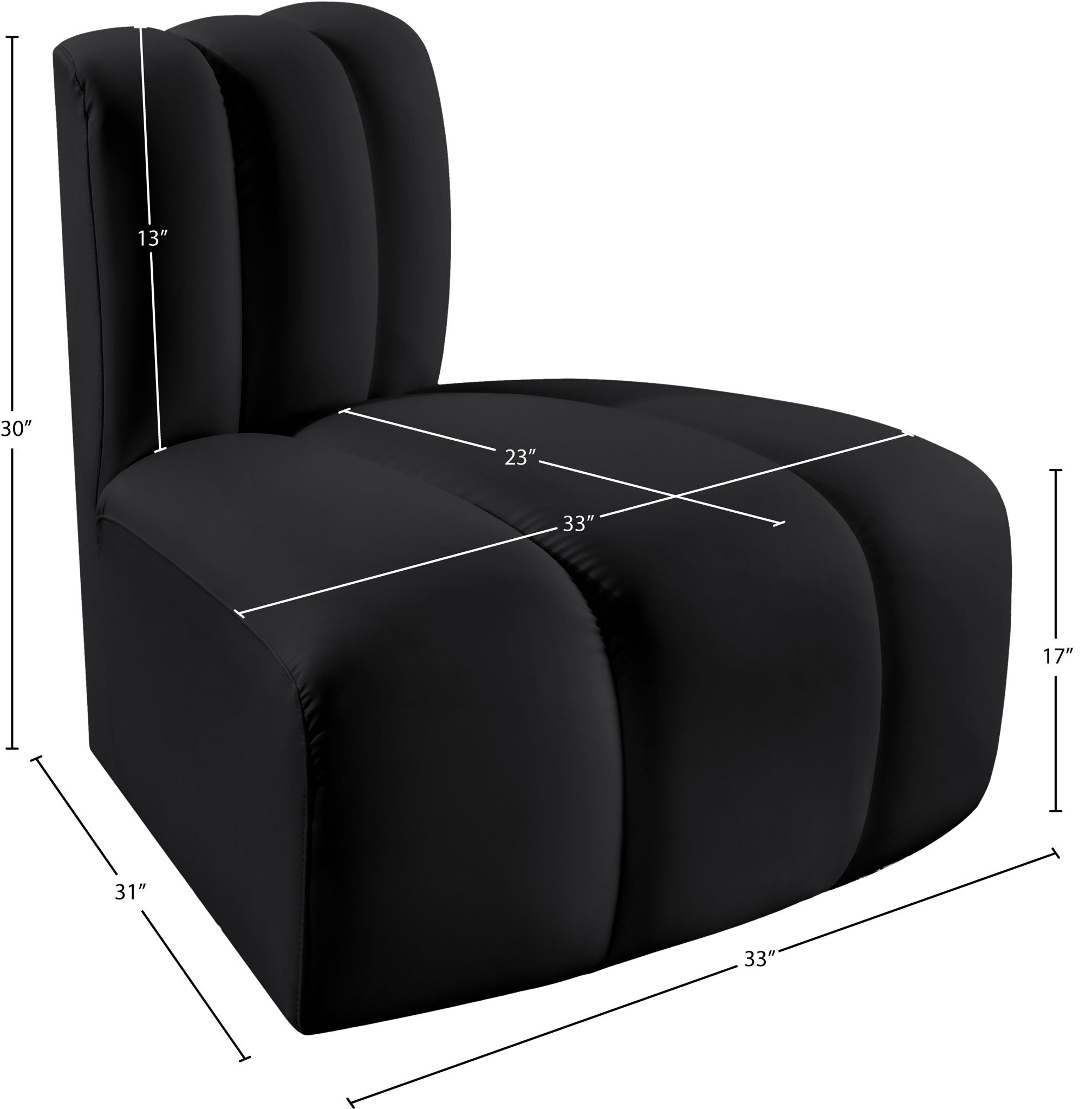 Arc - Faux Leather Reverse Corner Chair
