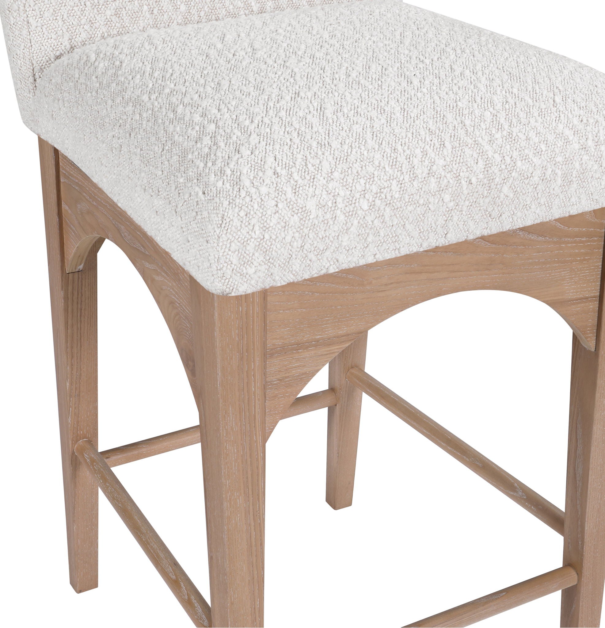 Waldorf - Boucle Stool With Natural Legs