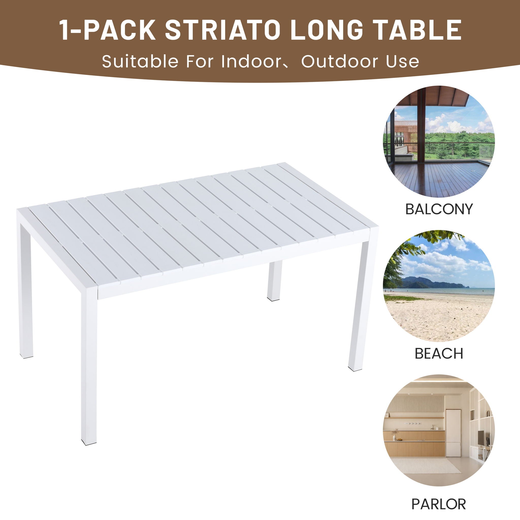 4 Piece Set Of Single Chairs With Long Table