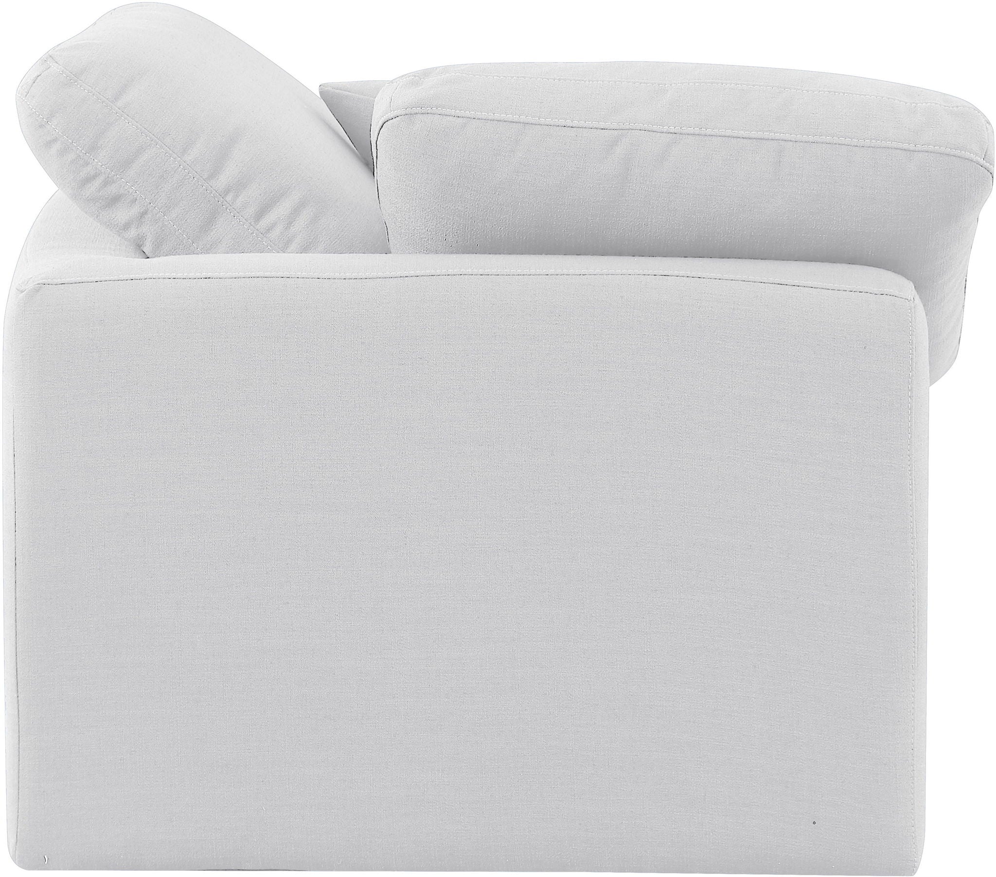 Indulge - Linen Corner Chair - White