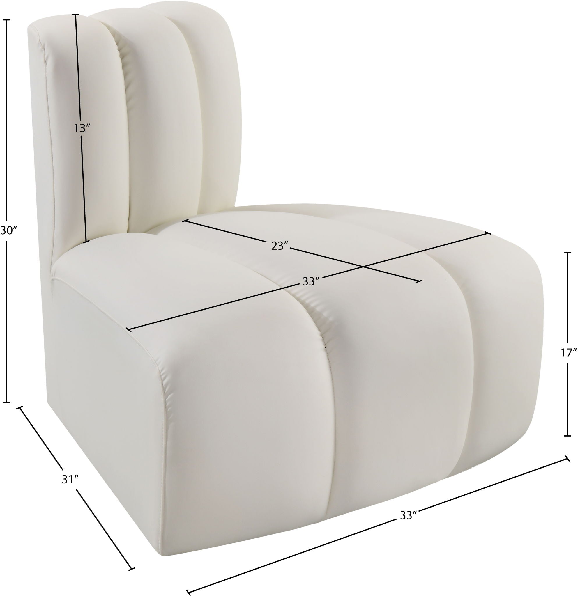 Arc - Faux Leather Reverse Corner Chair