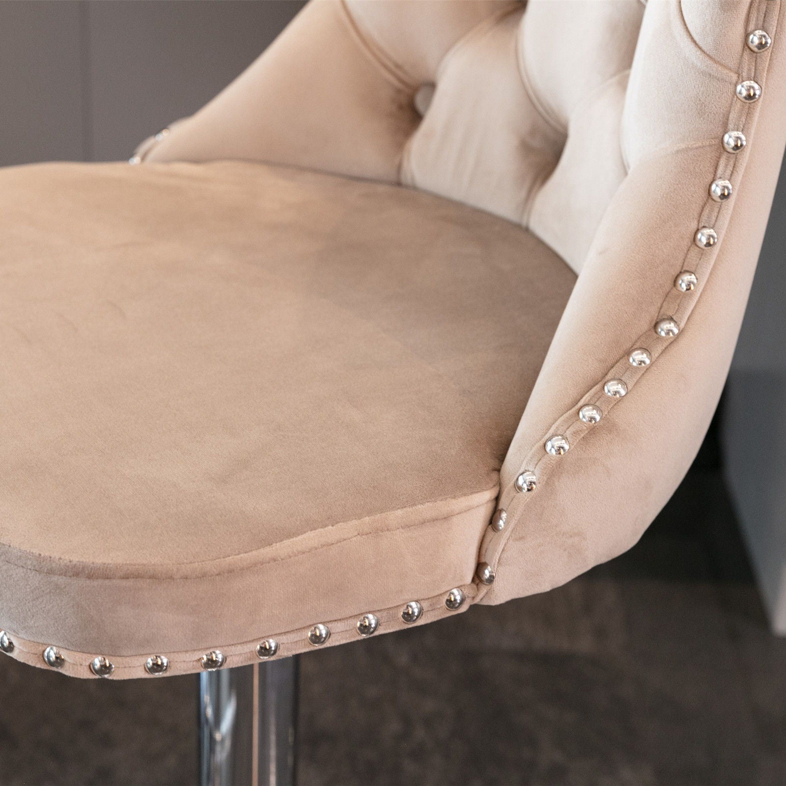 Swivel Barstools Adjusatble Seat Height From 25-33", Modern Upholstered Base Bar Stools With Backs Comfortable Tufted For Home Pub And Kitchen Island (Set of 2)