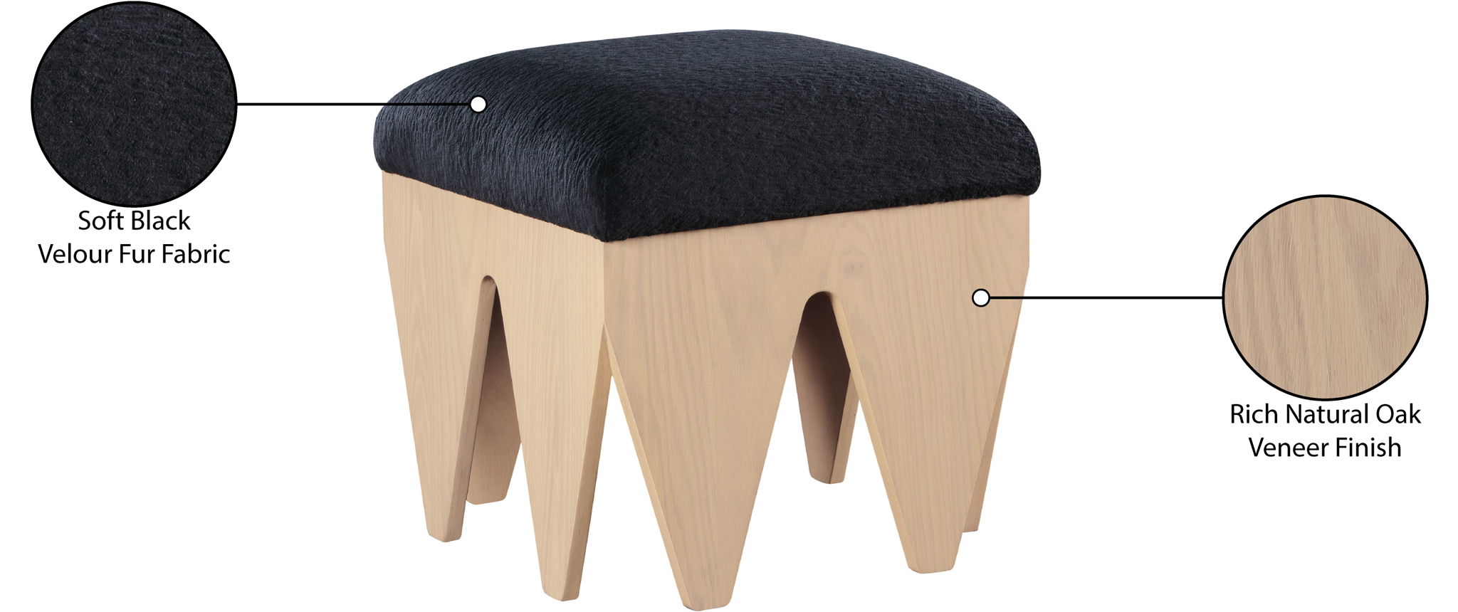 Altair - Fabric Bench - Light Brown Base