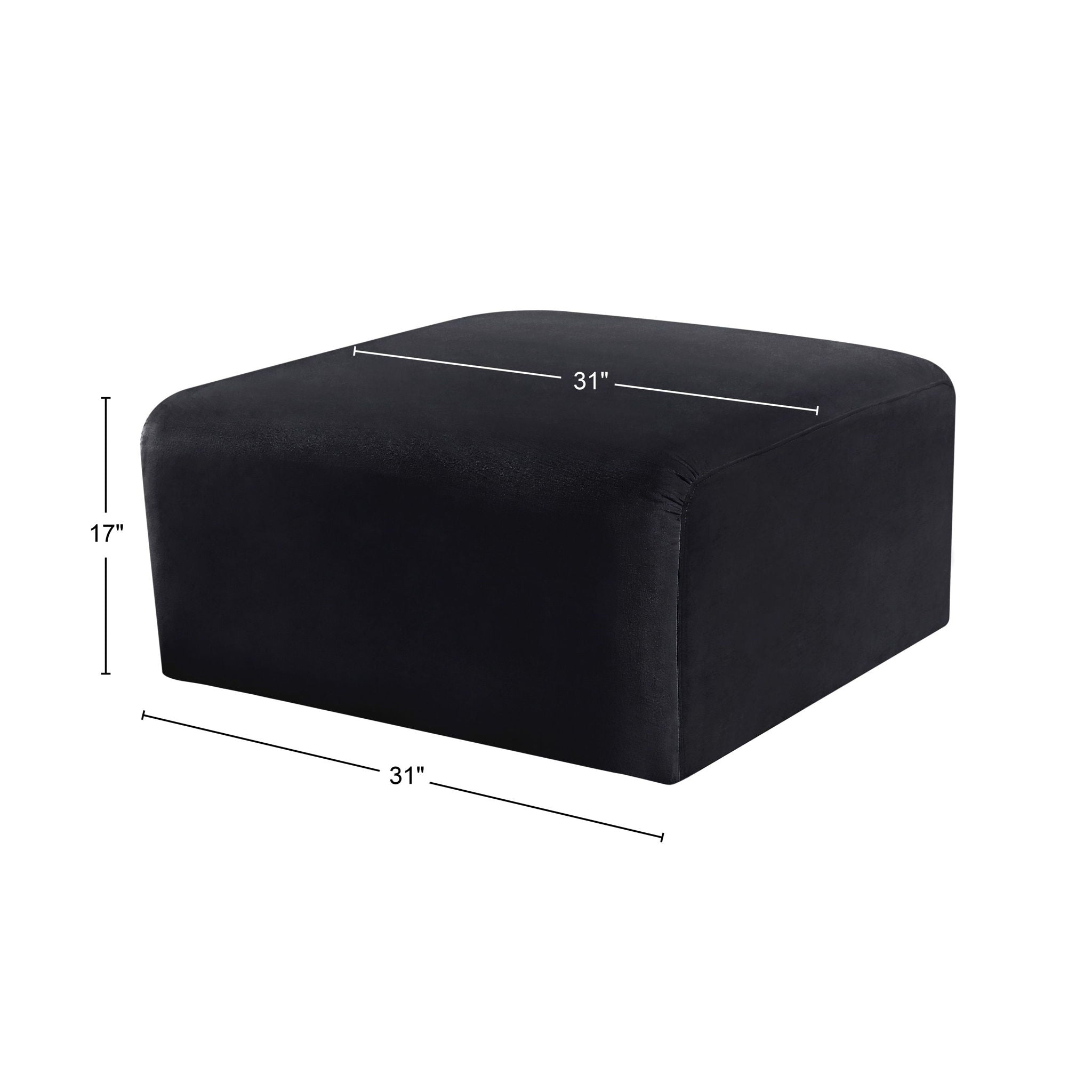 Arc - Velvet Ottoman