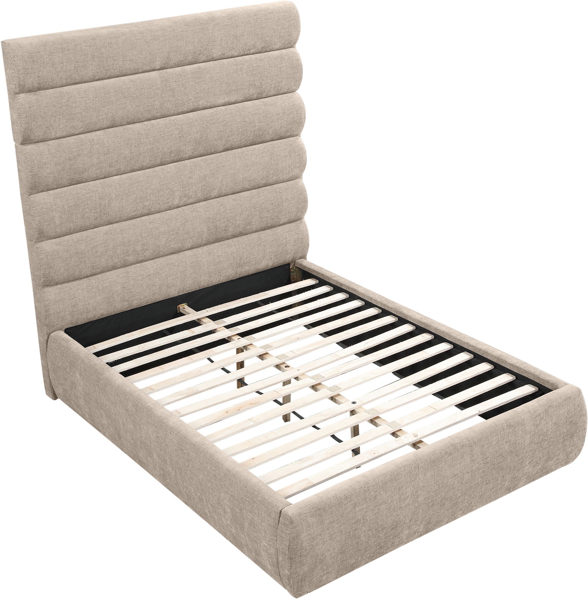 Adam - Chenille Fabric Bed With 70.5" Headboard