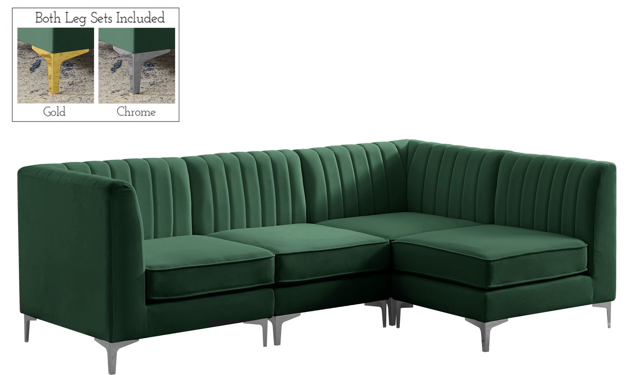 Alina - 4 Piece Modular L-Shaped Sectional