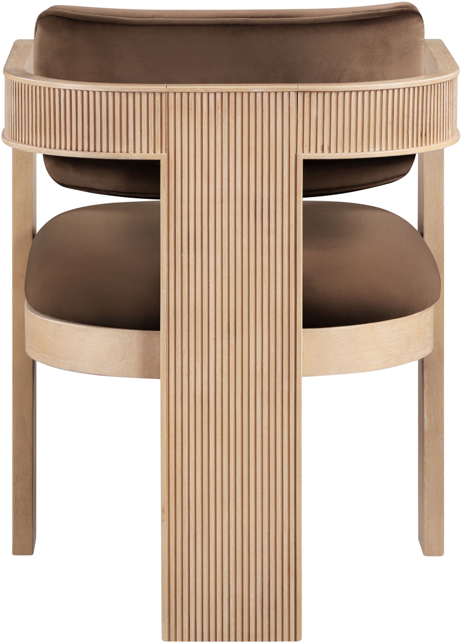 Sacha - Velvet Dining Chair With Natural Base (Set of 2)