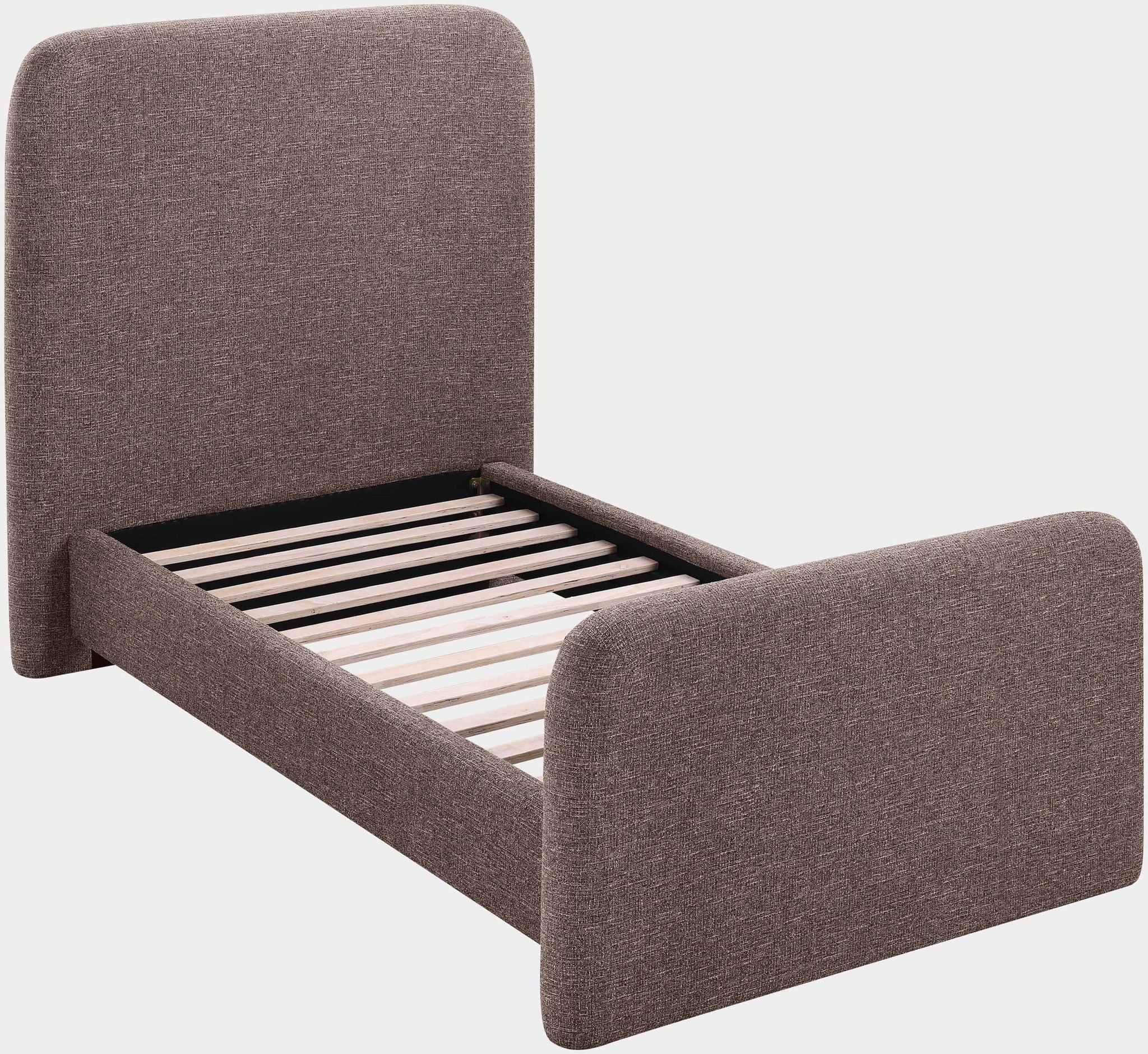 Fira - Linen Textured Fabric Upholstered Bed