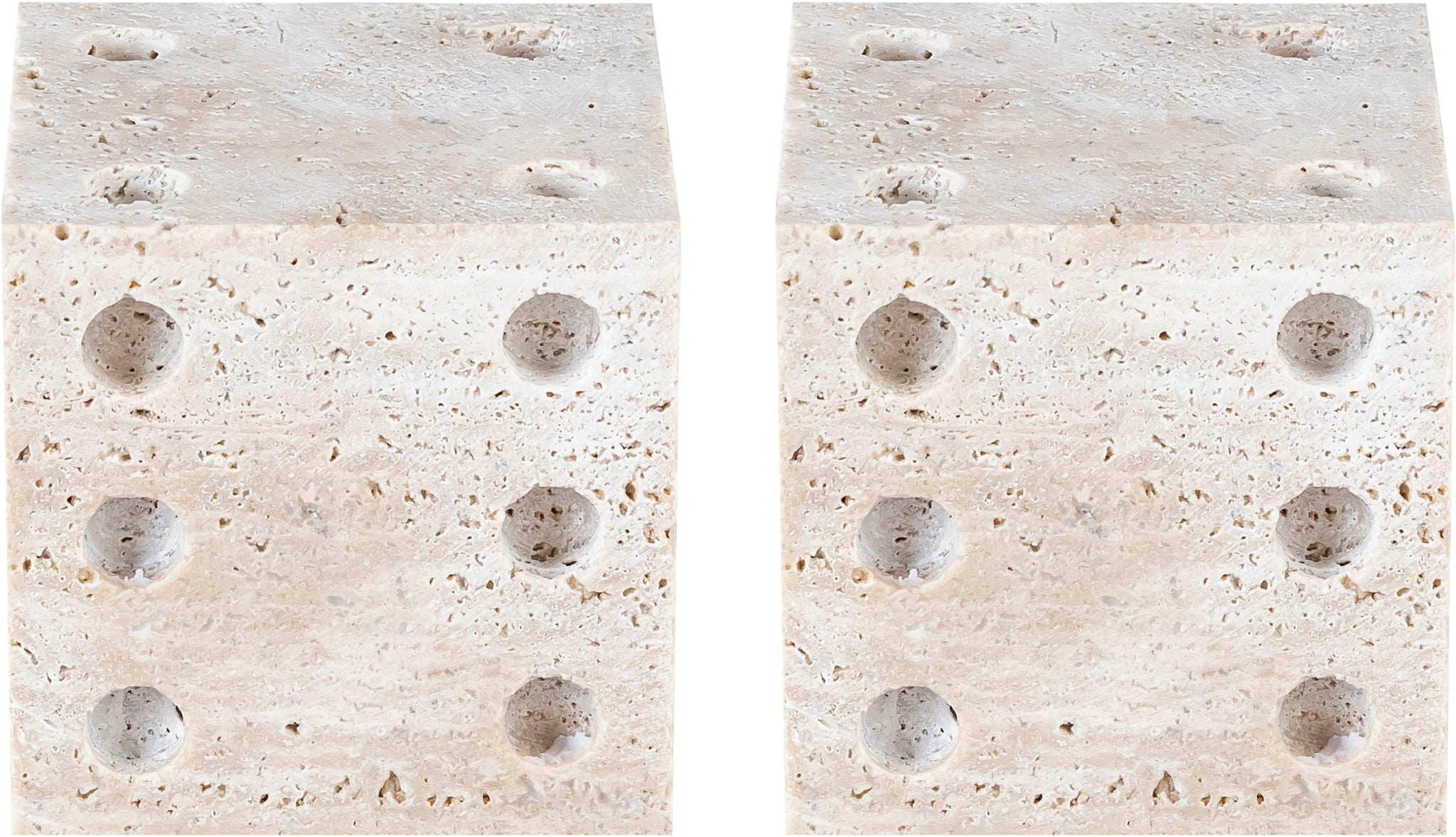 Dice - Travertine Decorative - Natural