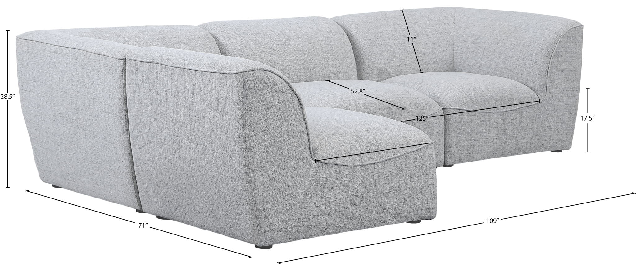 Miramar - 4 Piece Modular Sectional
