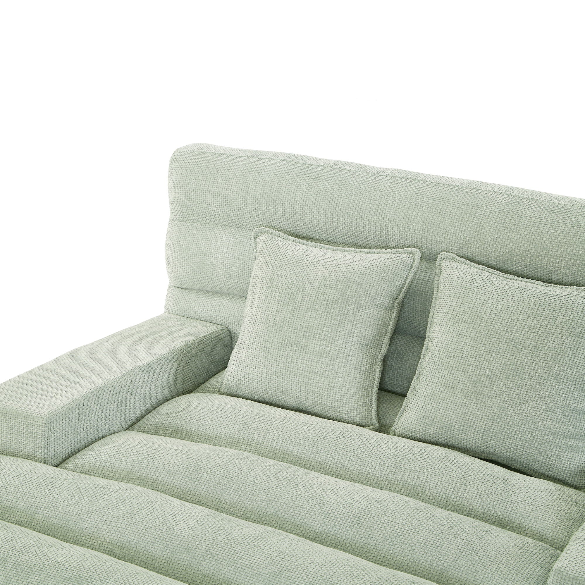 Chaise Bed Lounge Sofa Chair With Adjustable Backrest And LED Light Strip