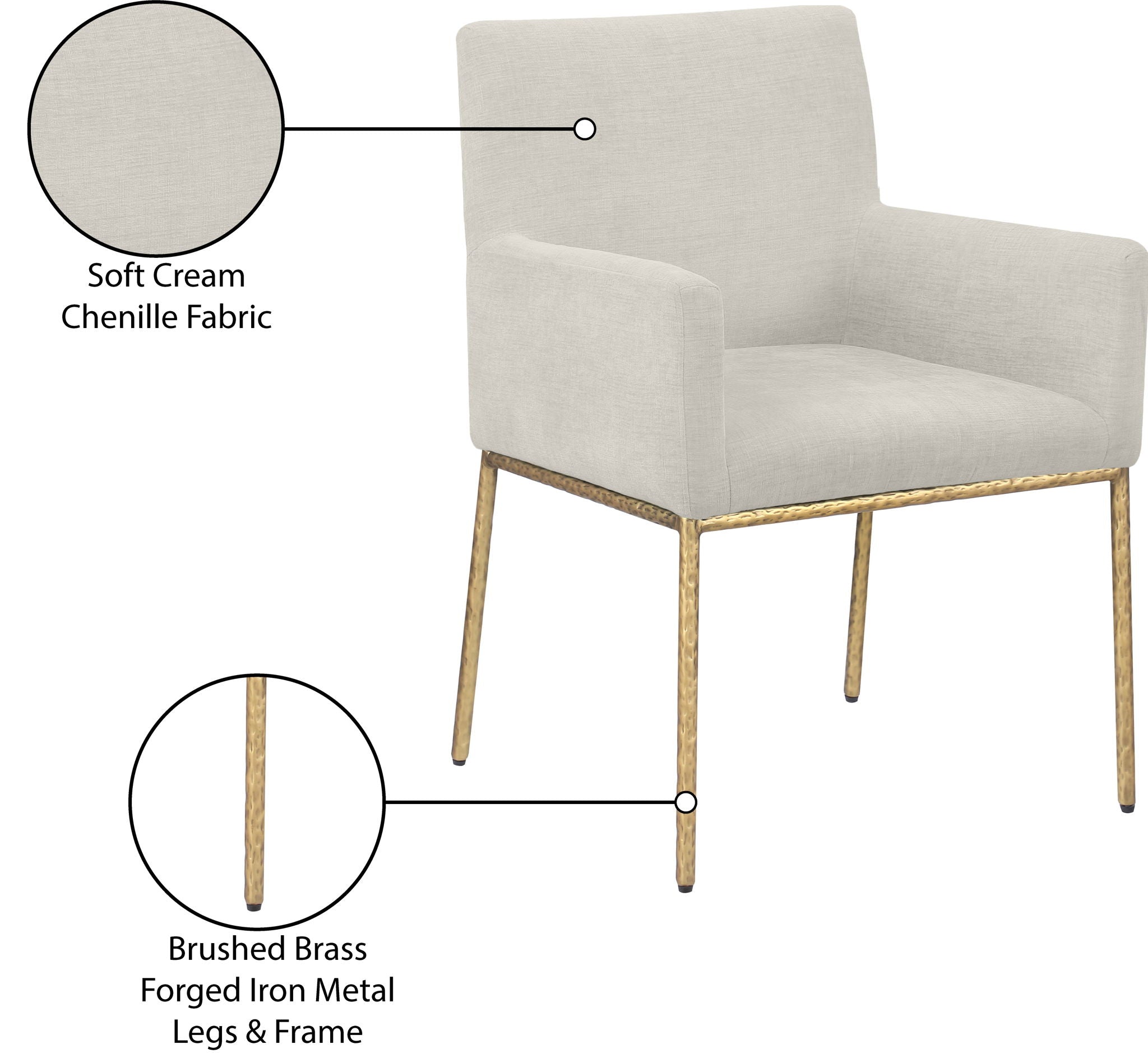 Reeves - Dining Chair With Gold Legs (Set of 2)