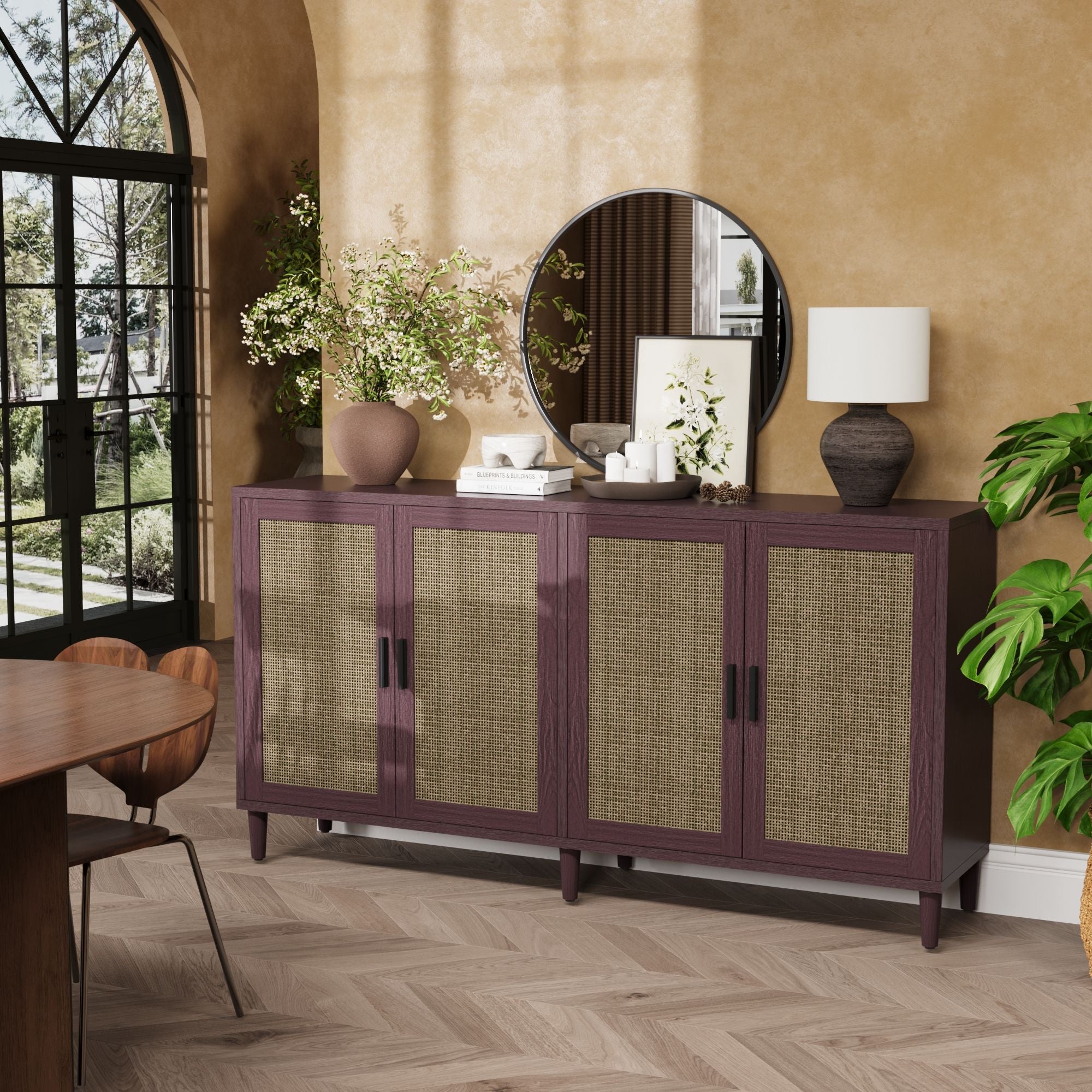 Buffet Cabinet With Adjustable Shelves For Kitchen
