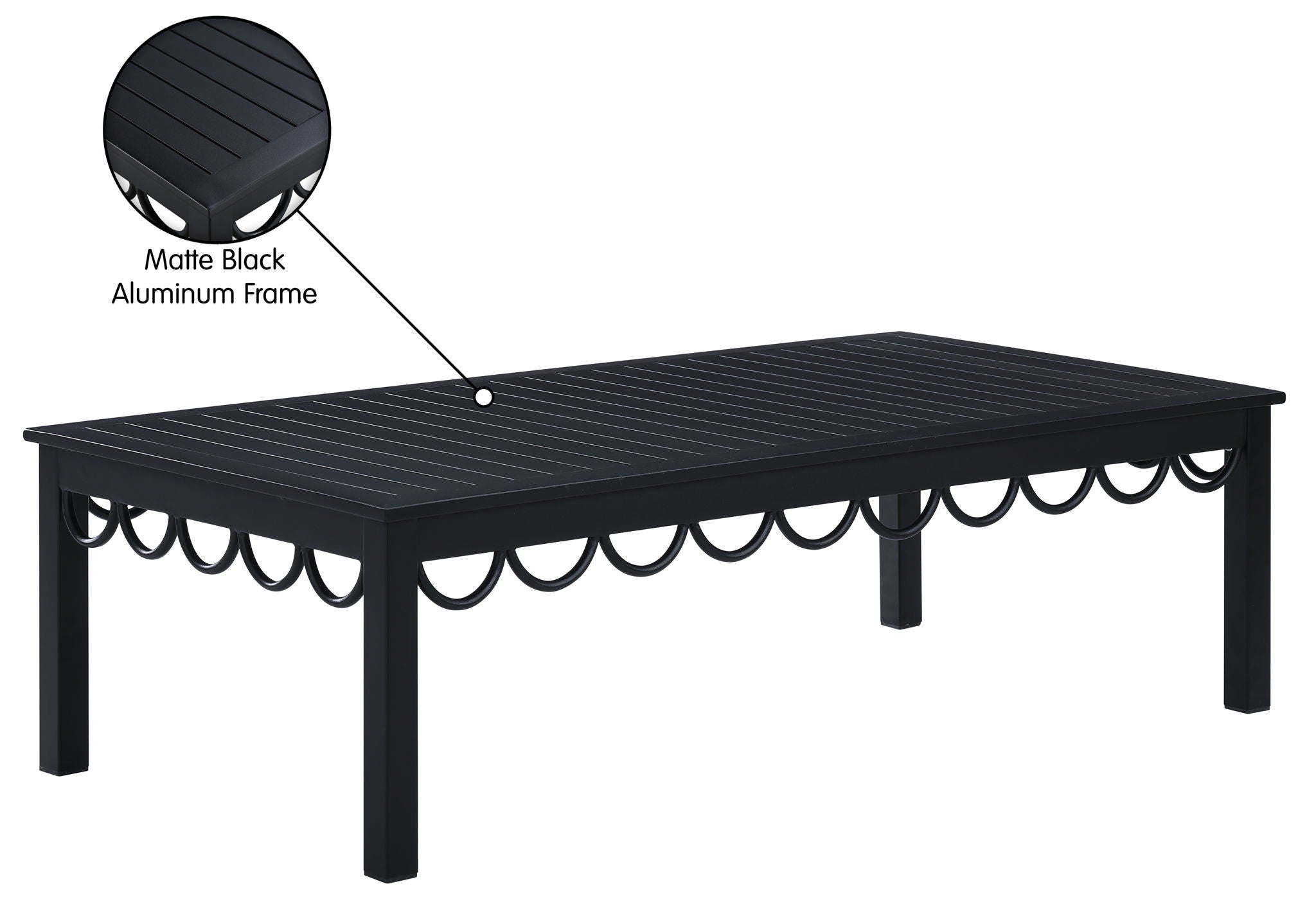 Portofino - Aluminum Outdoor Patio Coffee Table