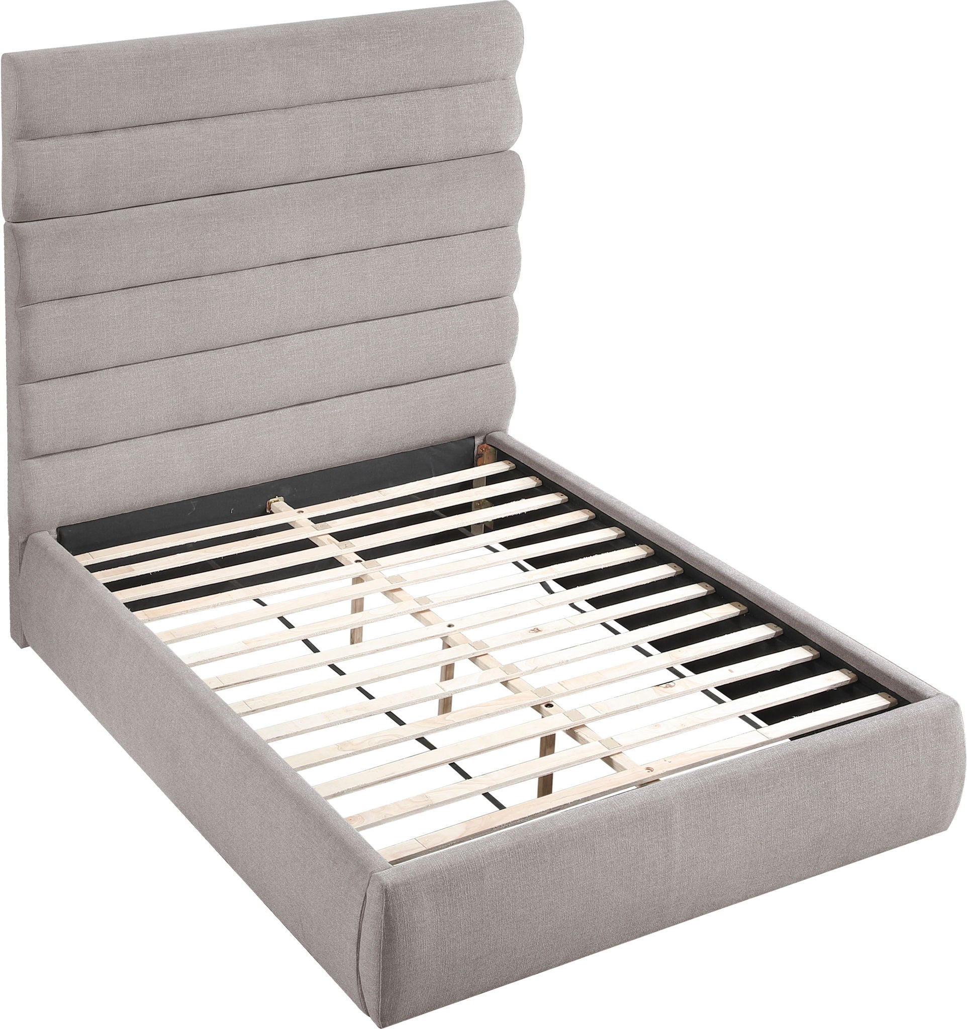 Adam - Linen Fabric Bed With 70.5" Headboard