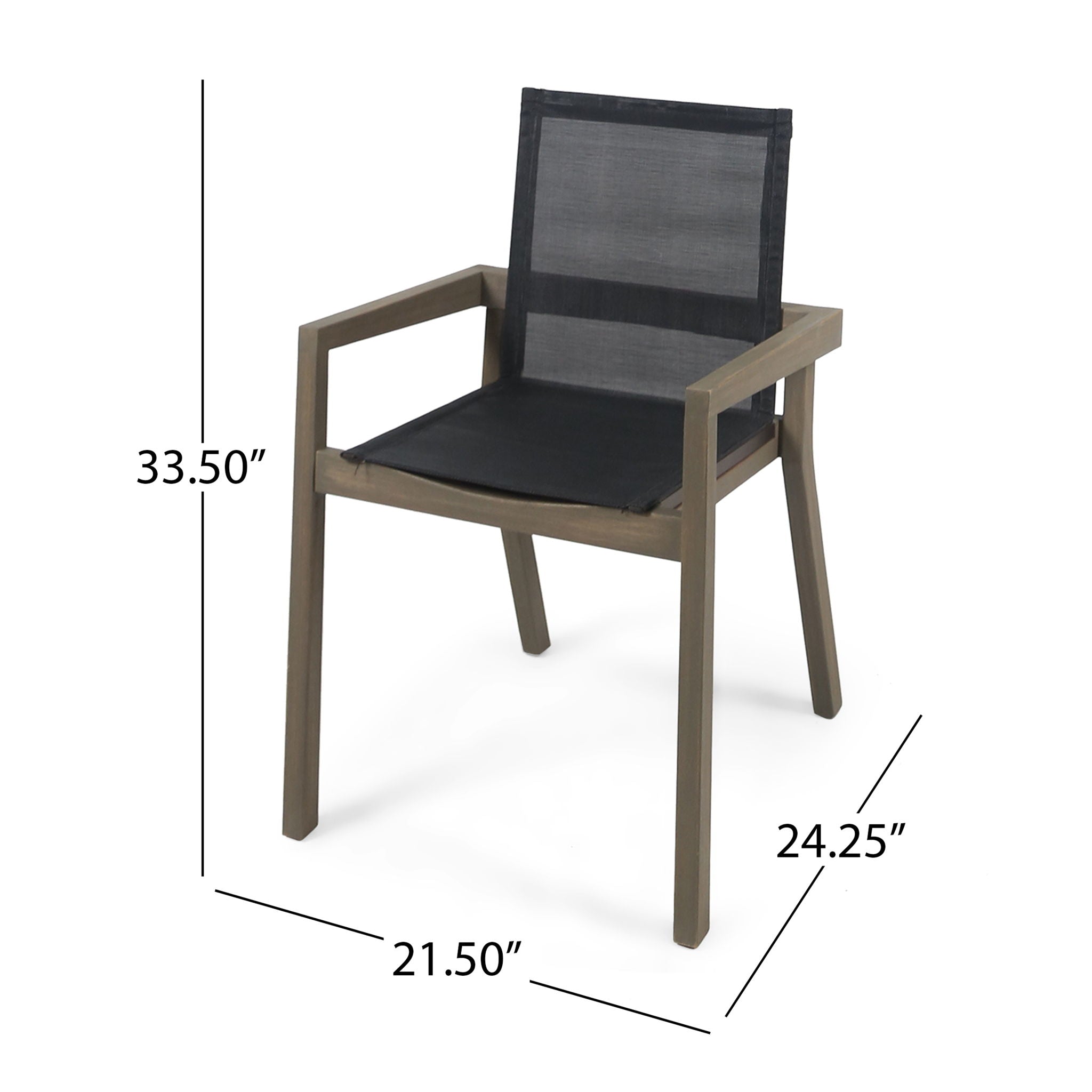 Belfast - Dining Chair With Acacia Wood Frame And Seating (Set of 2)