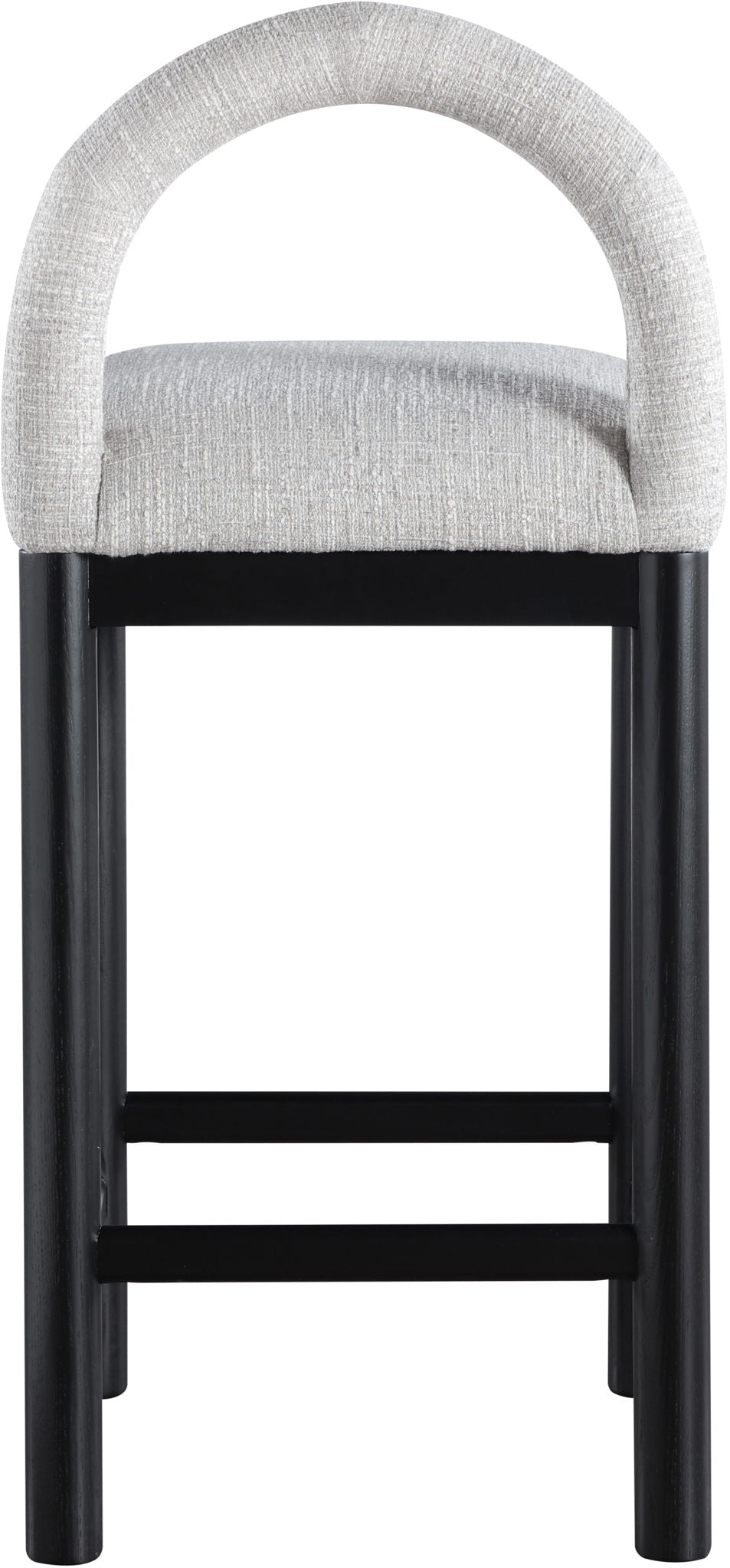 Conrad - Linen Counter Stool With Black Legs