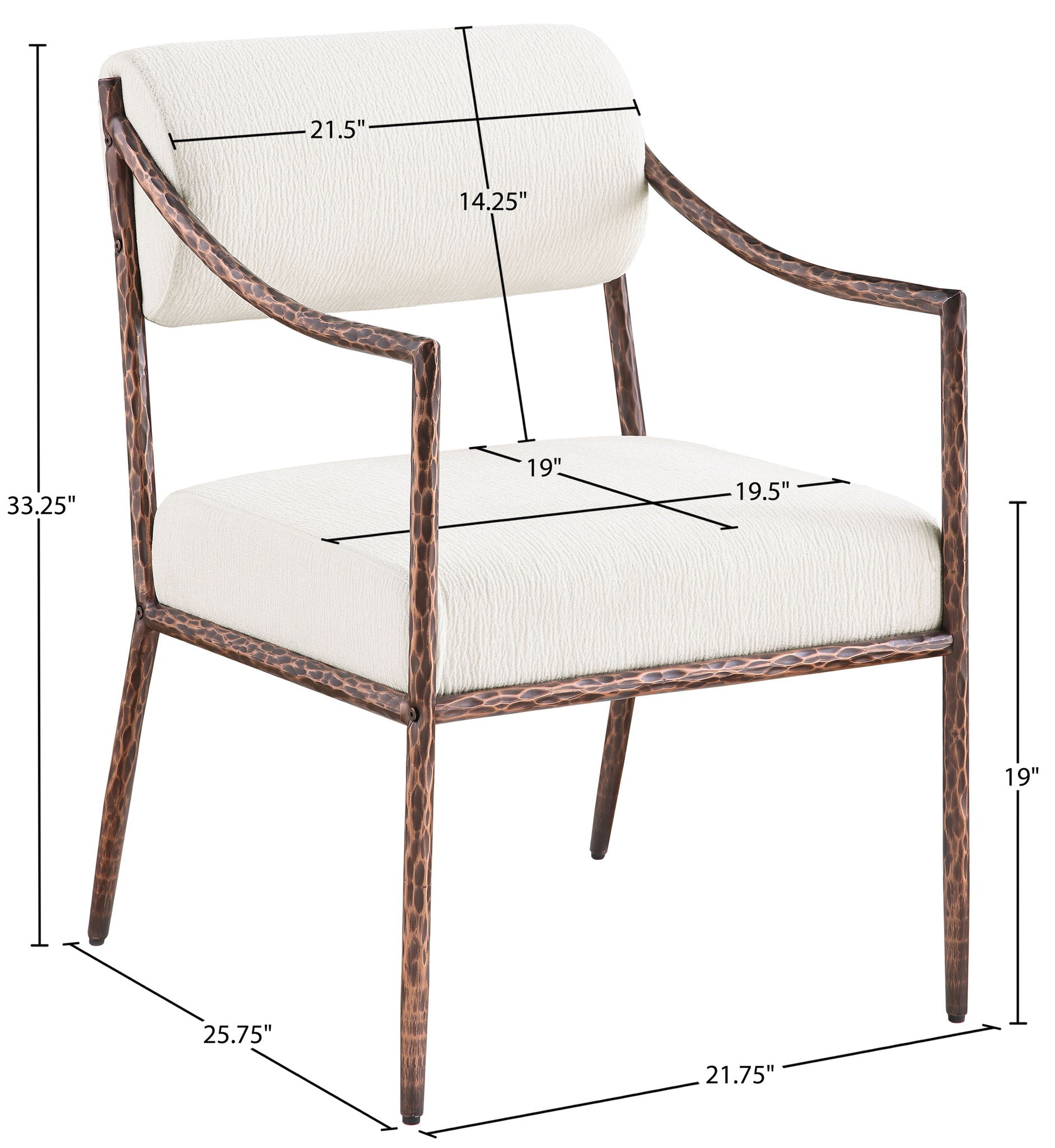 Bastille - Upholstered Dining Arm Chair (Set of 2) - Bronze Frame