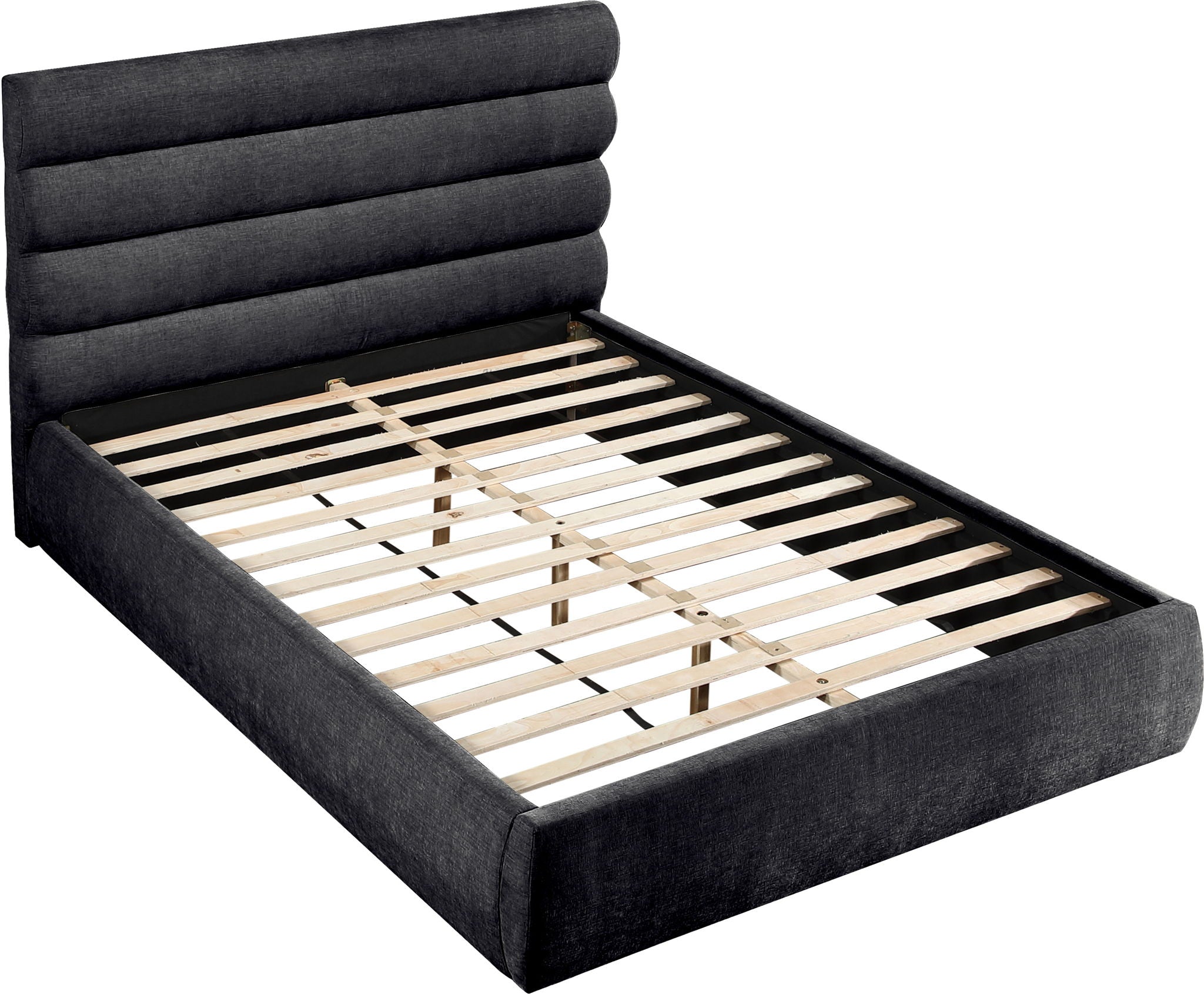 Adam - Chenille Fabric Bed With 52" Headboard