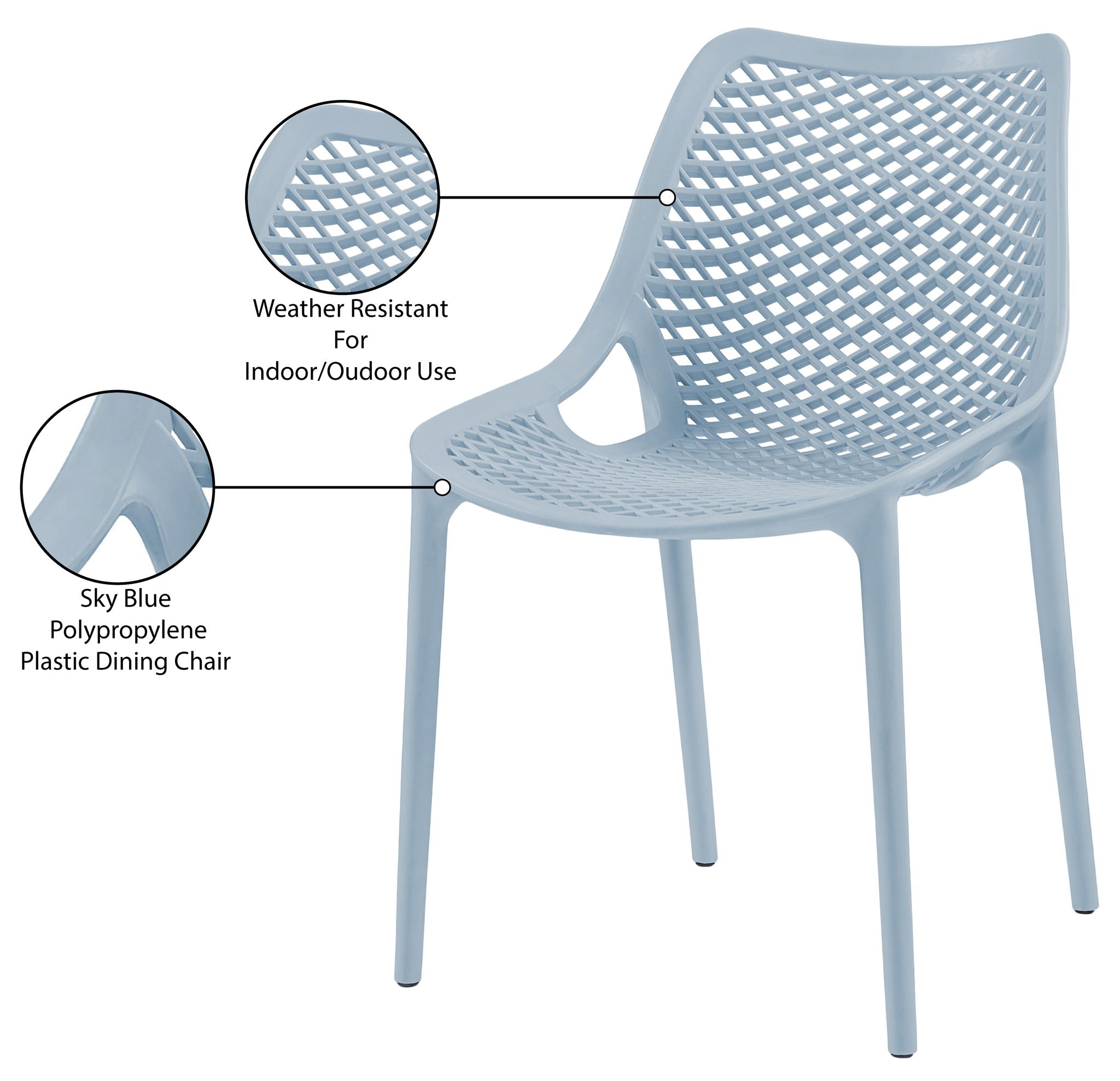 Mykonos - Outdoor Patio Dining Chair (Set of 2)
