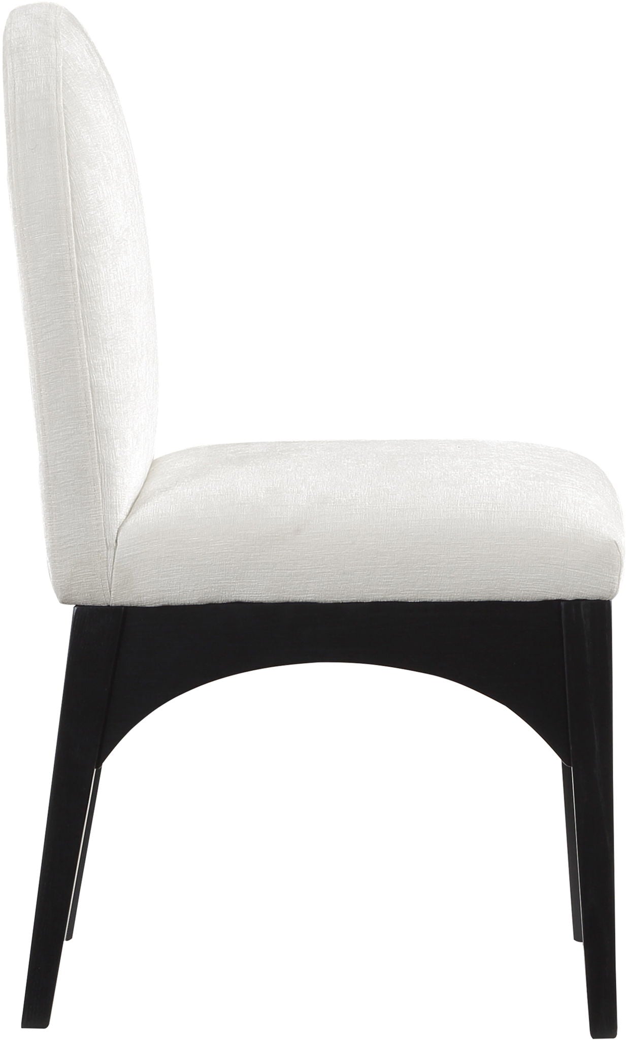 Waldorf - Chenille Dining Side Chair With Black Legs