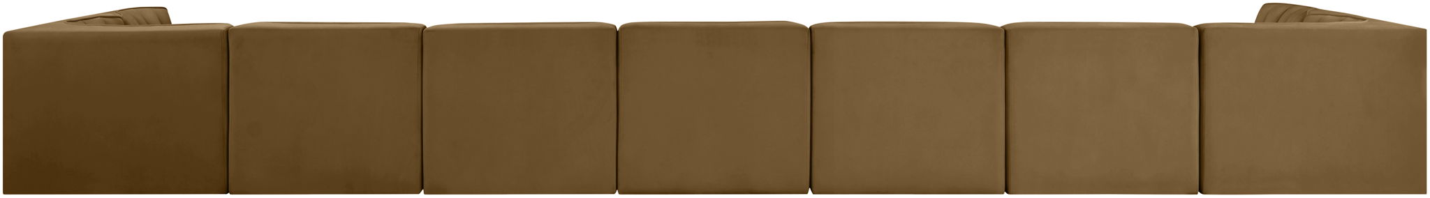 Rummi - Armless Velvet Performance Fabric Upholstered 9 Piece Modular Sectional