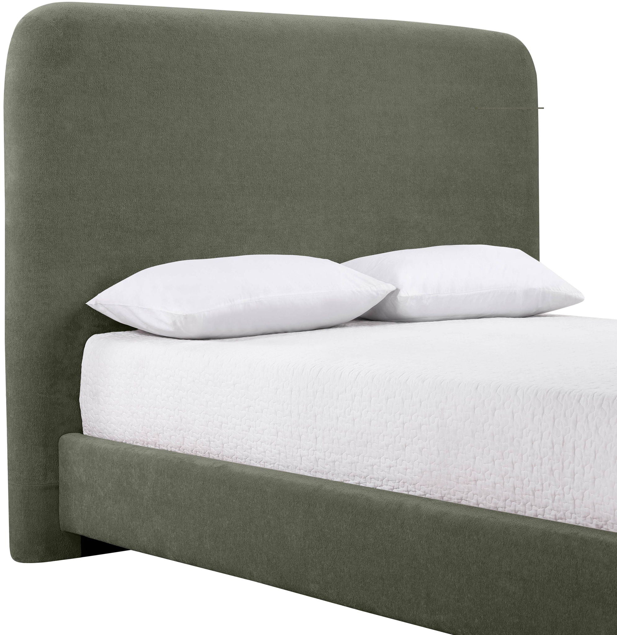 Fira - Chenille Fabric Upholstered Bed