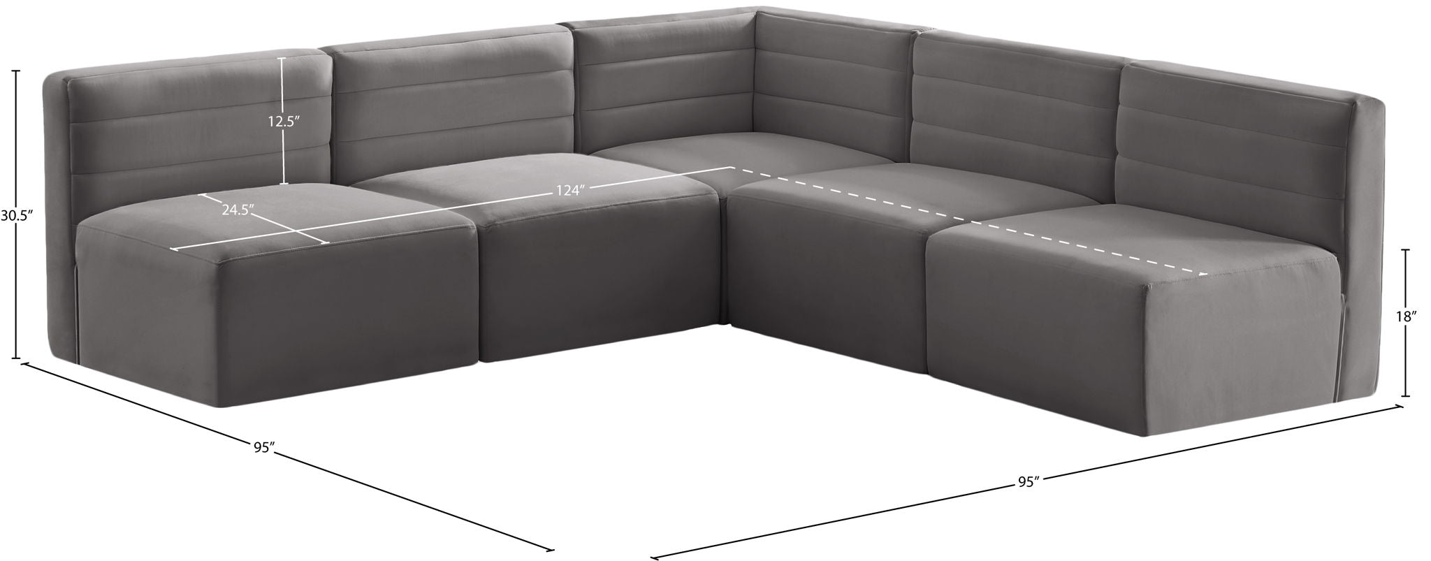 Quincy - 5 Piece Modular Sectional