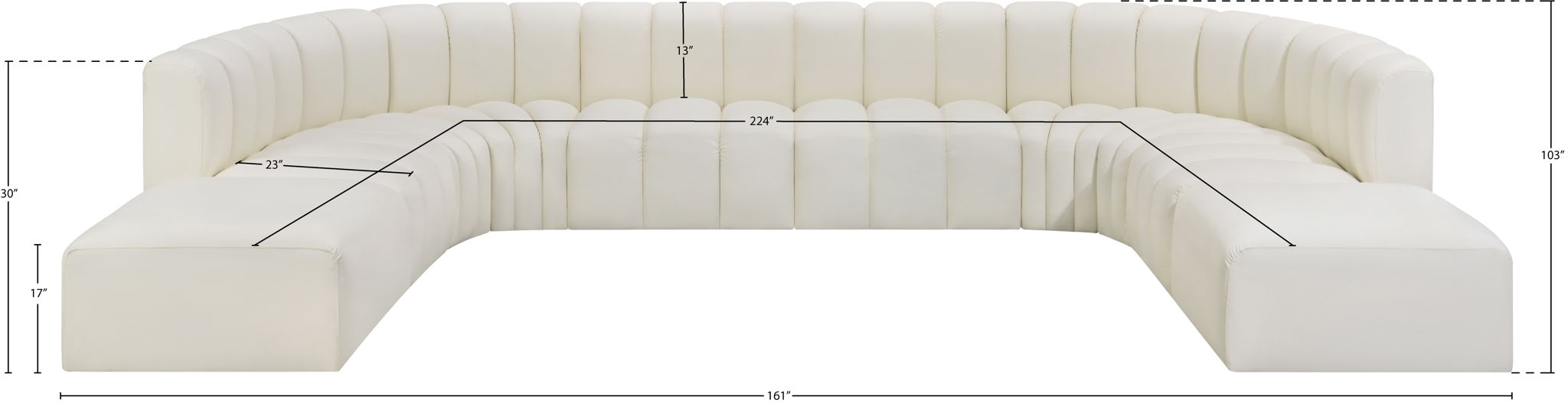 Arc - Faux Leather Modular Sectional