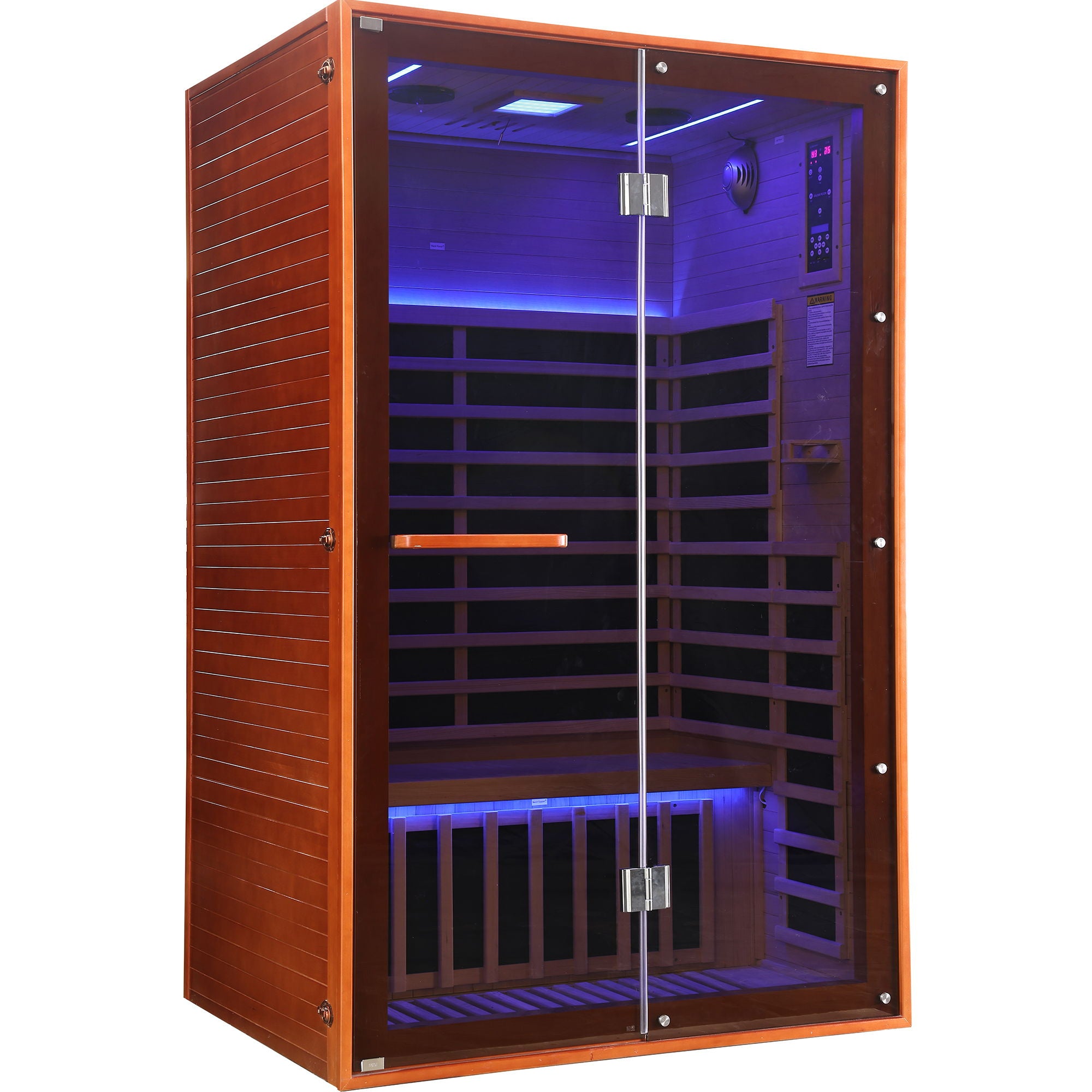 Double Sauna Room With Carbon Heating Plates - American White Oak