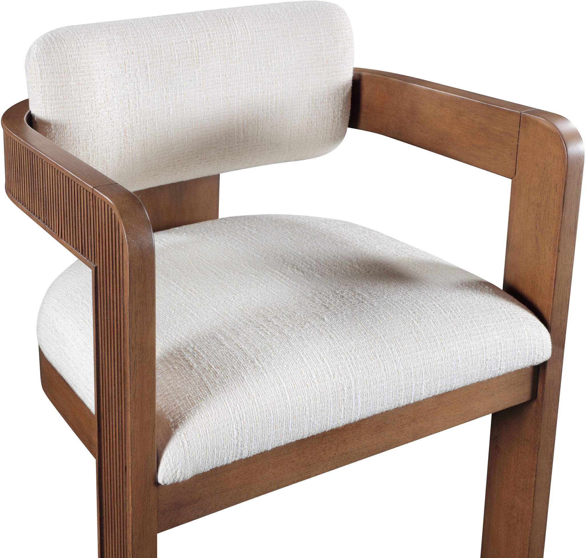 Sacha - Linen Dining Chair With Brown Base (Set of 2)