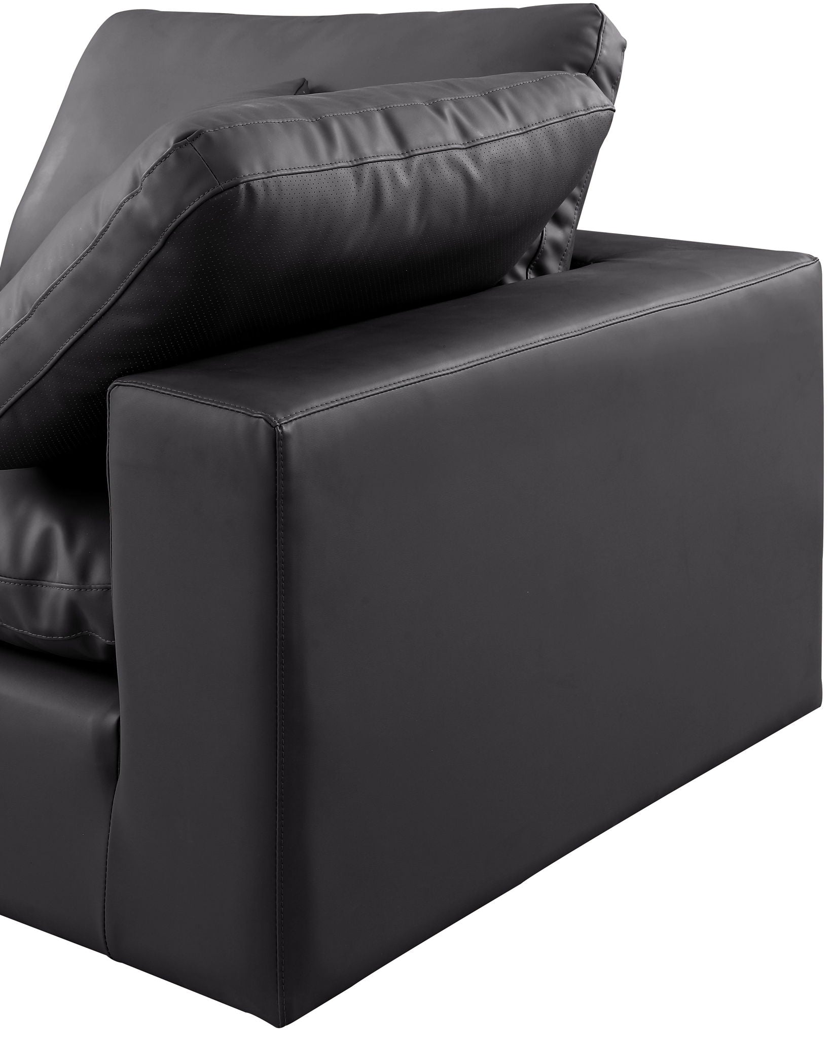 Comfy - 5 Piece Faux Leather Modular Sectional