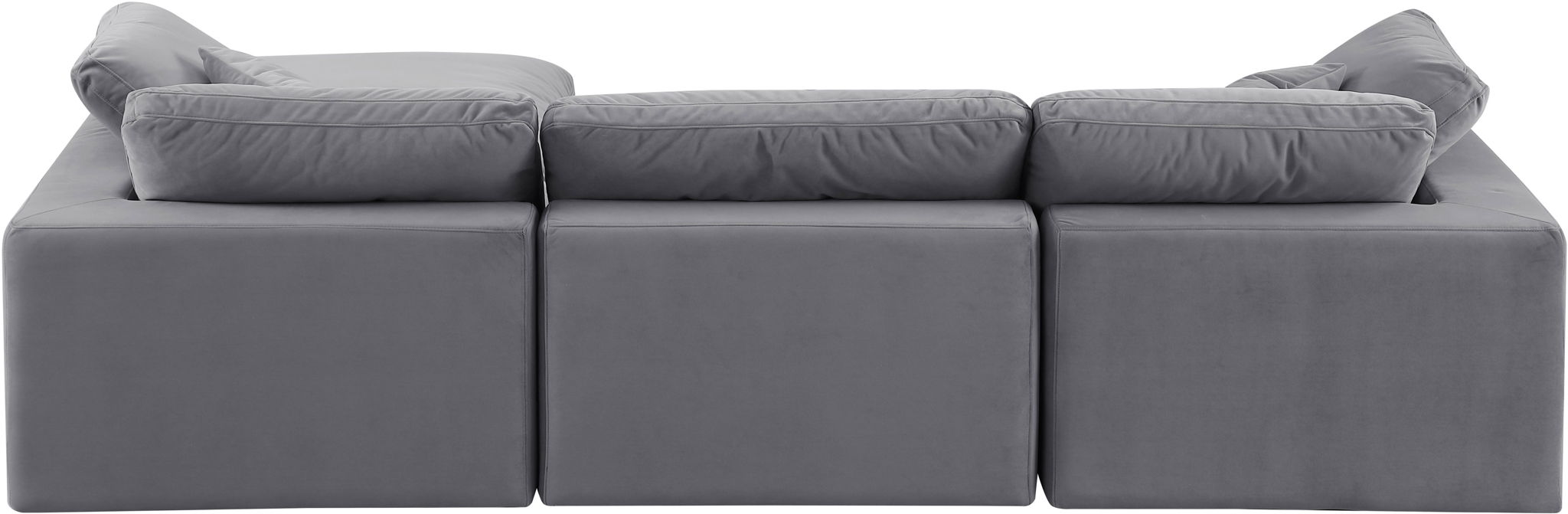 Comfy - 4 Piece Velvet Modular Sectional With Chaise