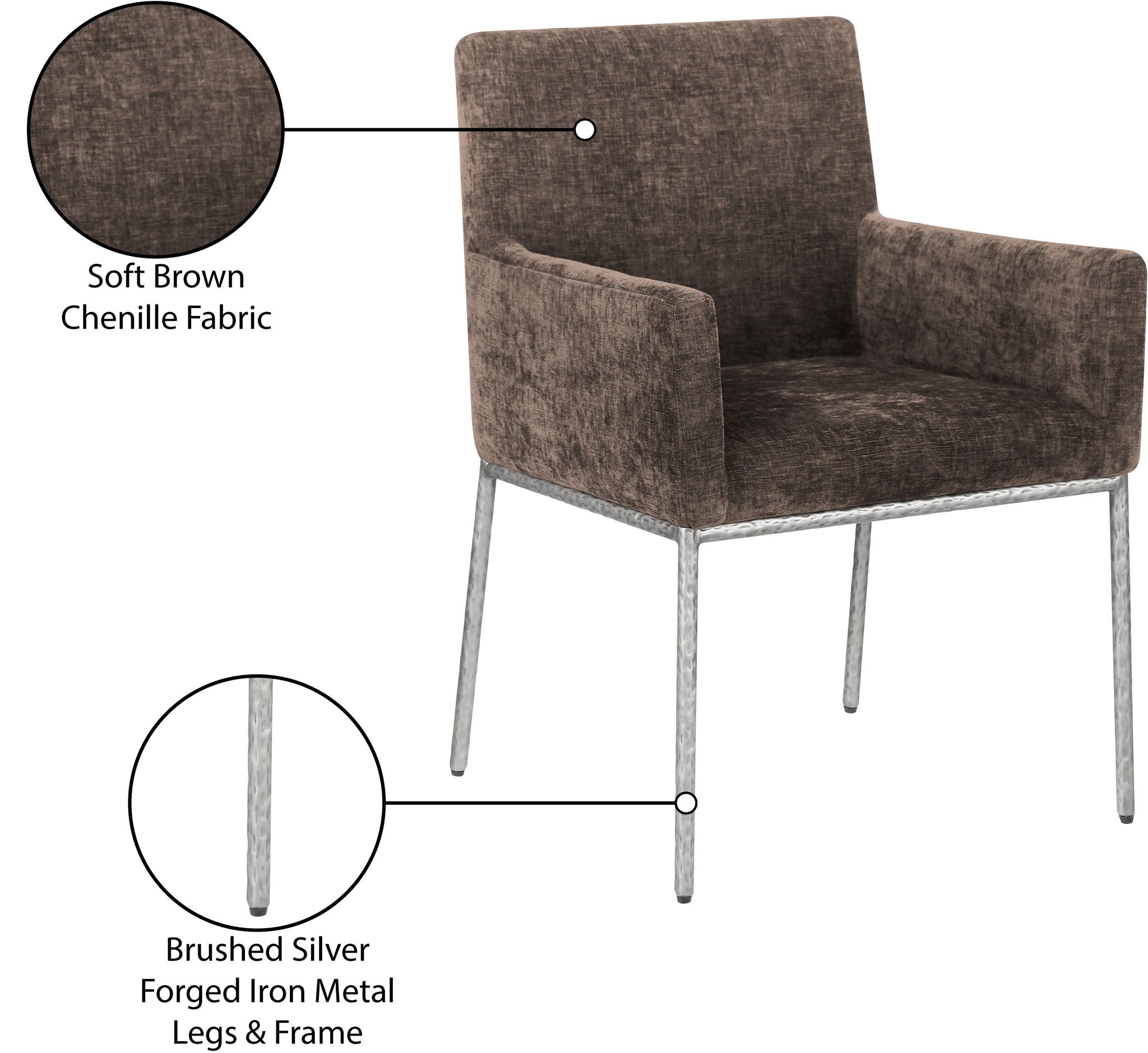 Reeves - Dining Chair With Silver Legs (Set of 2)
