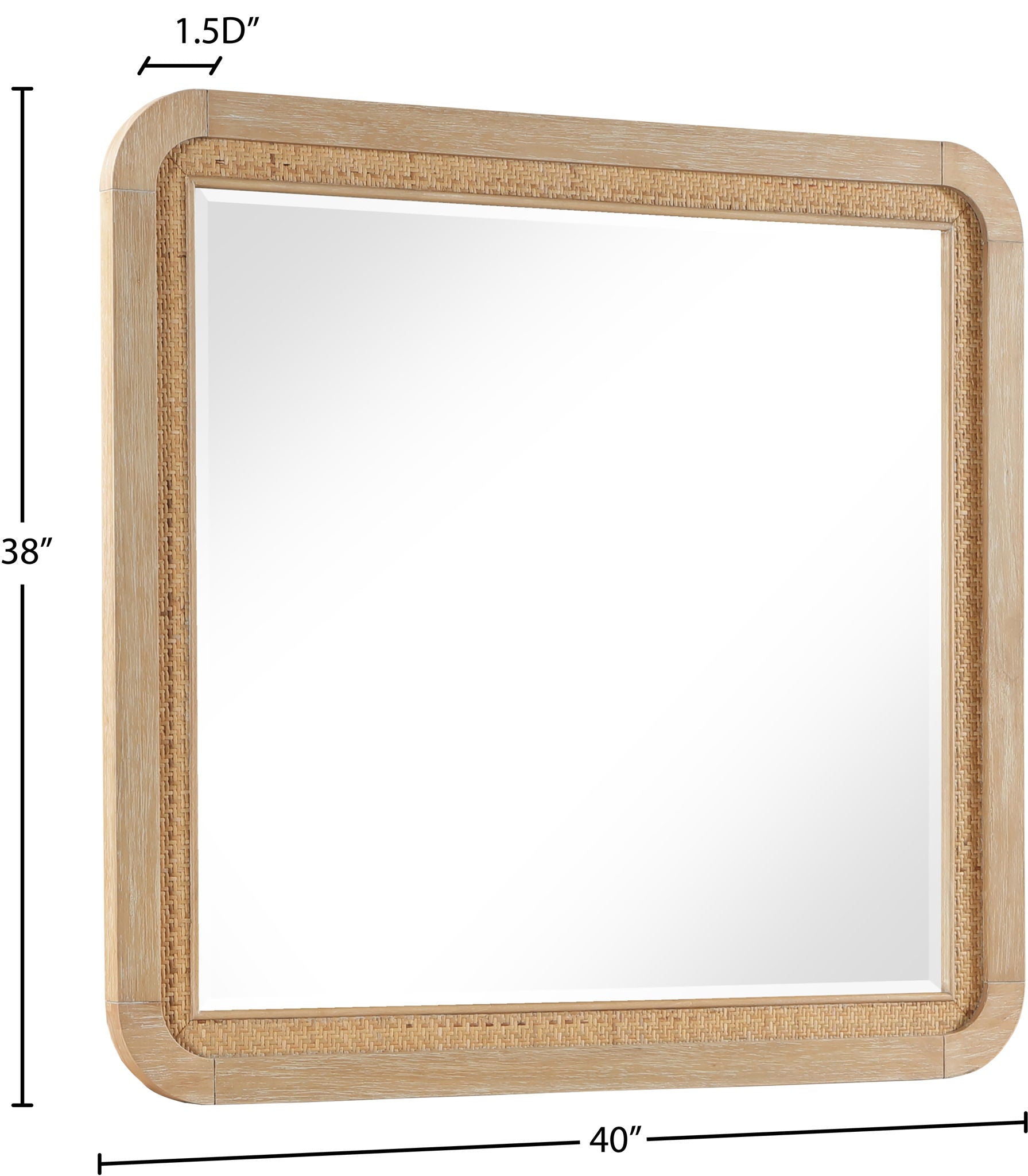 Windsor - Rubberwood Mirror - Natural