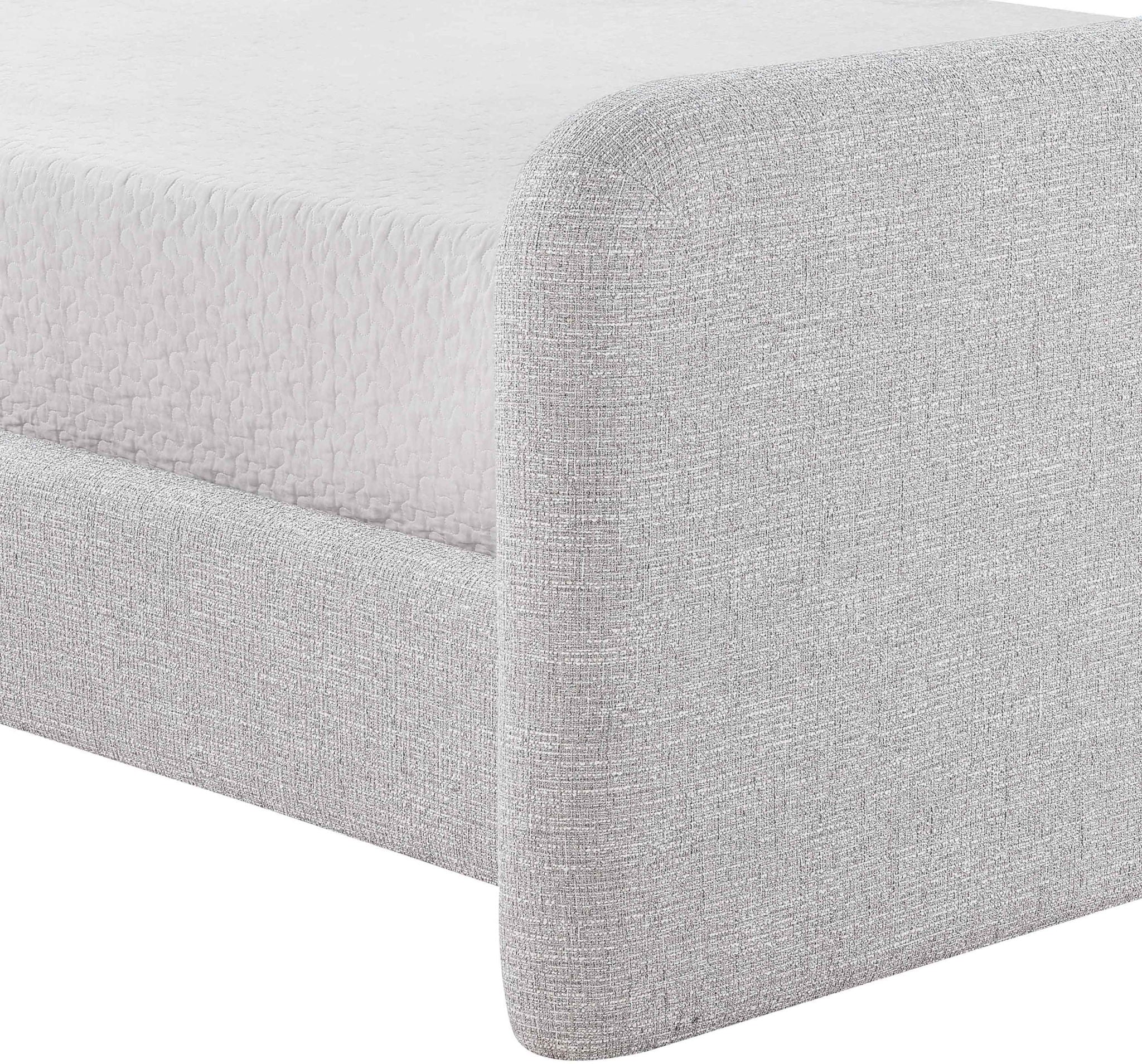 Fira - Linen Textured Fabric Upholstered Bed
