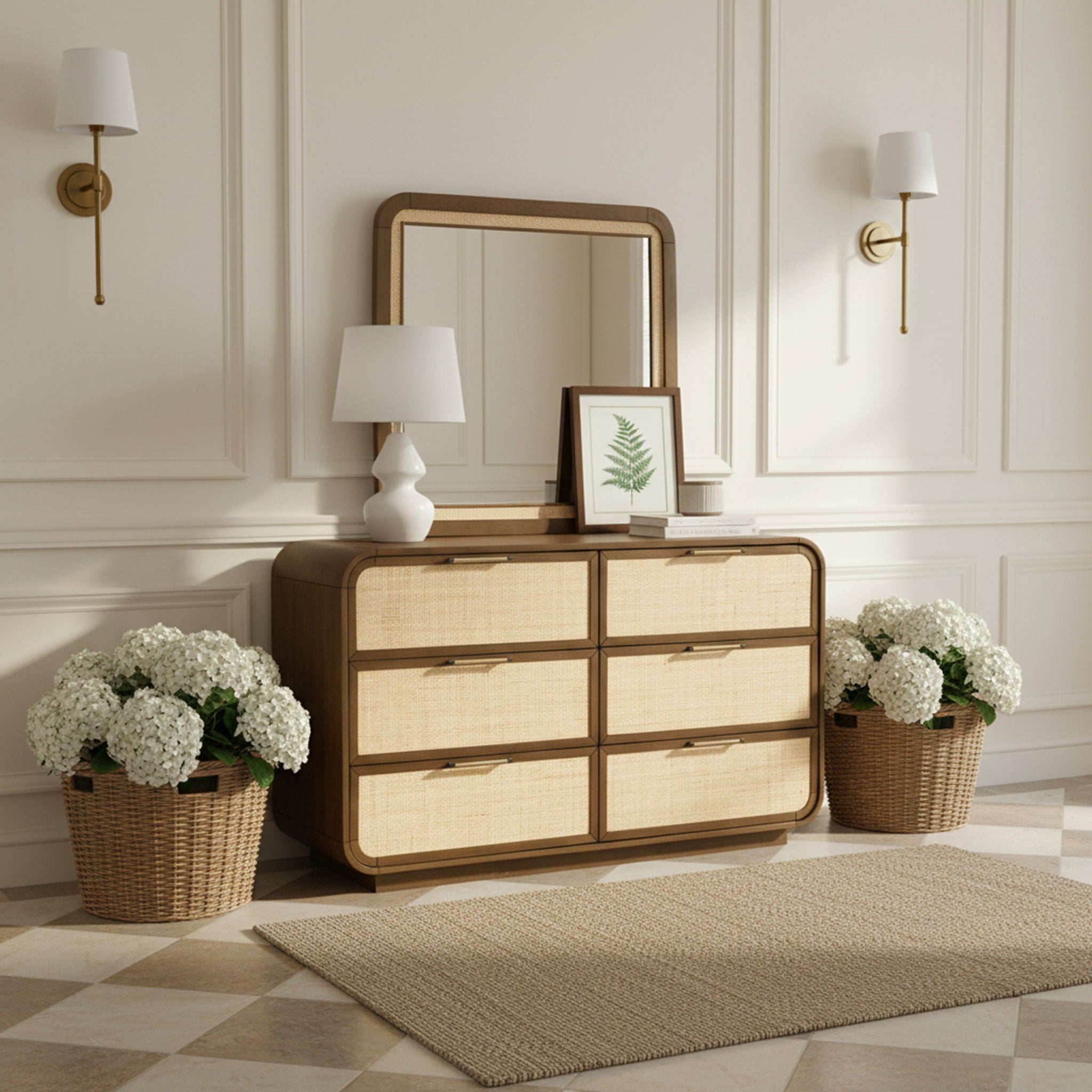 Windsor - Solid Wood Mirror - Brown