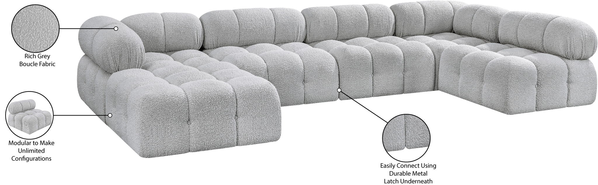 Ames - 6 Piece Modular U-Shaped Sectional