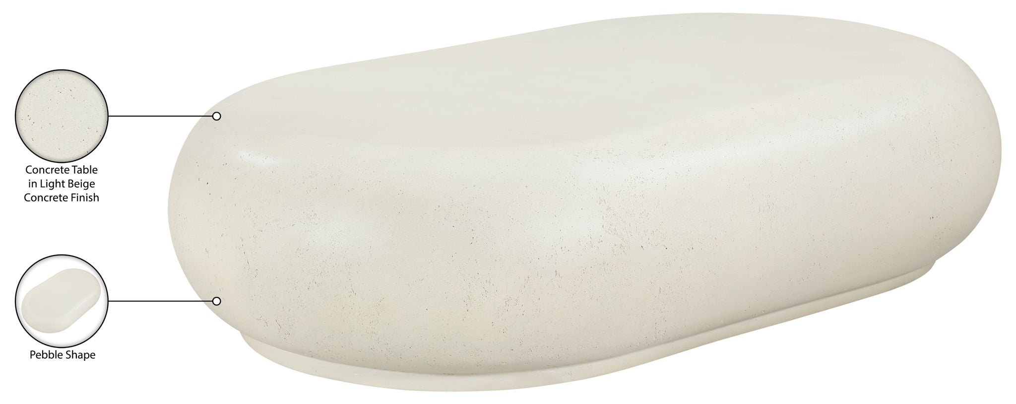 Pebble - Concrete And Fiberglass Coffee Table