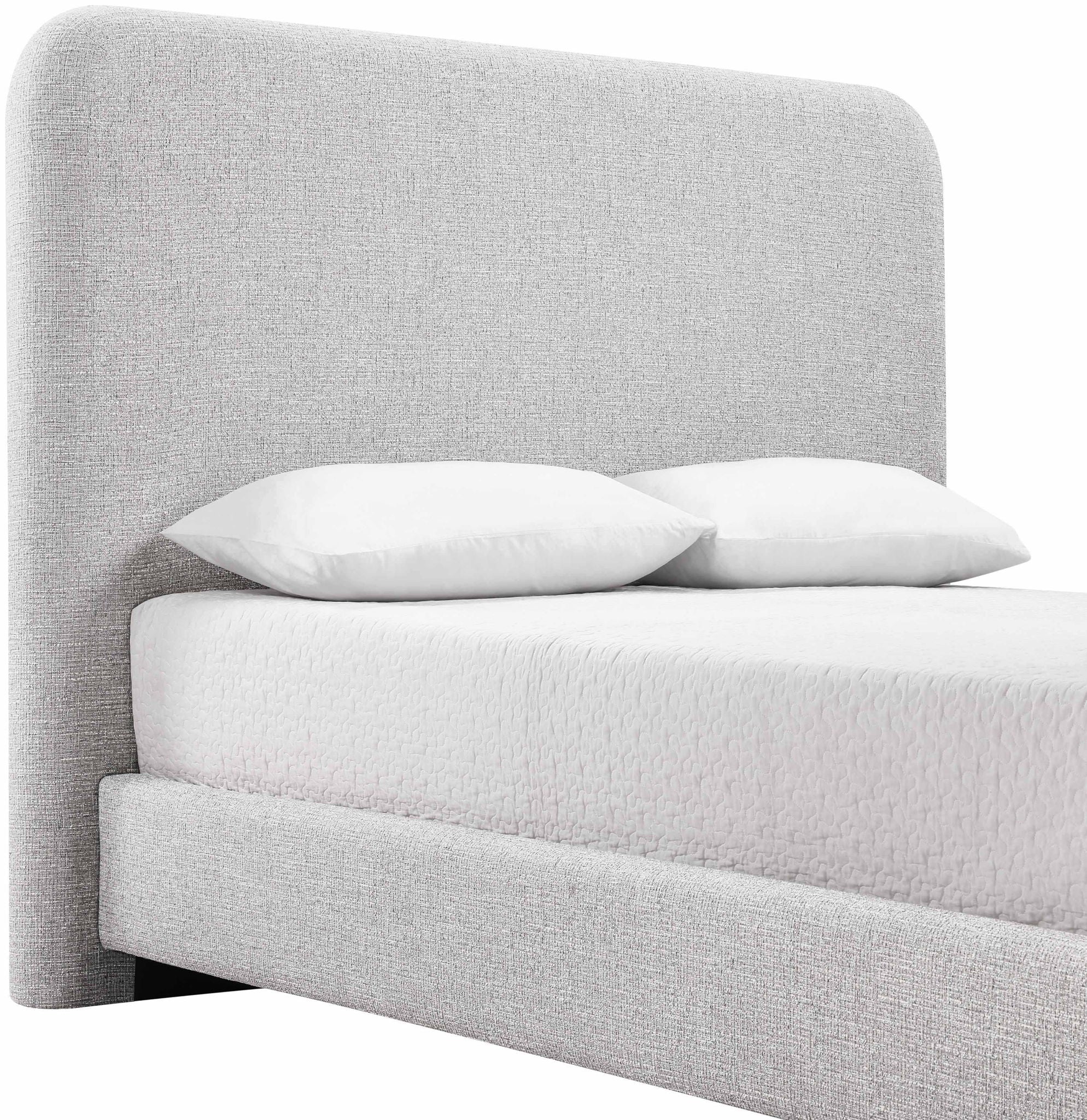 Fira - Linen Textured Fabric Upholstered Bed