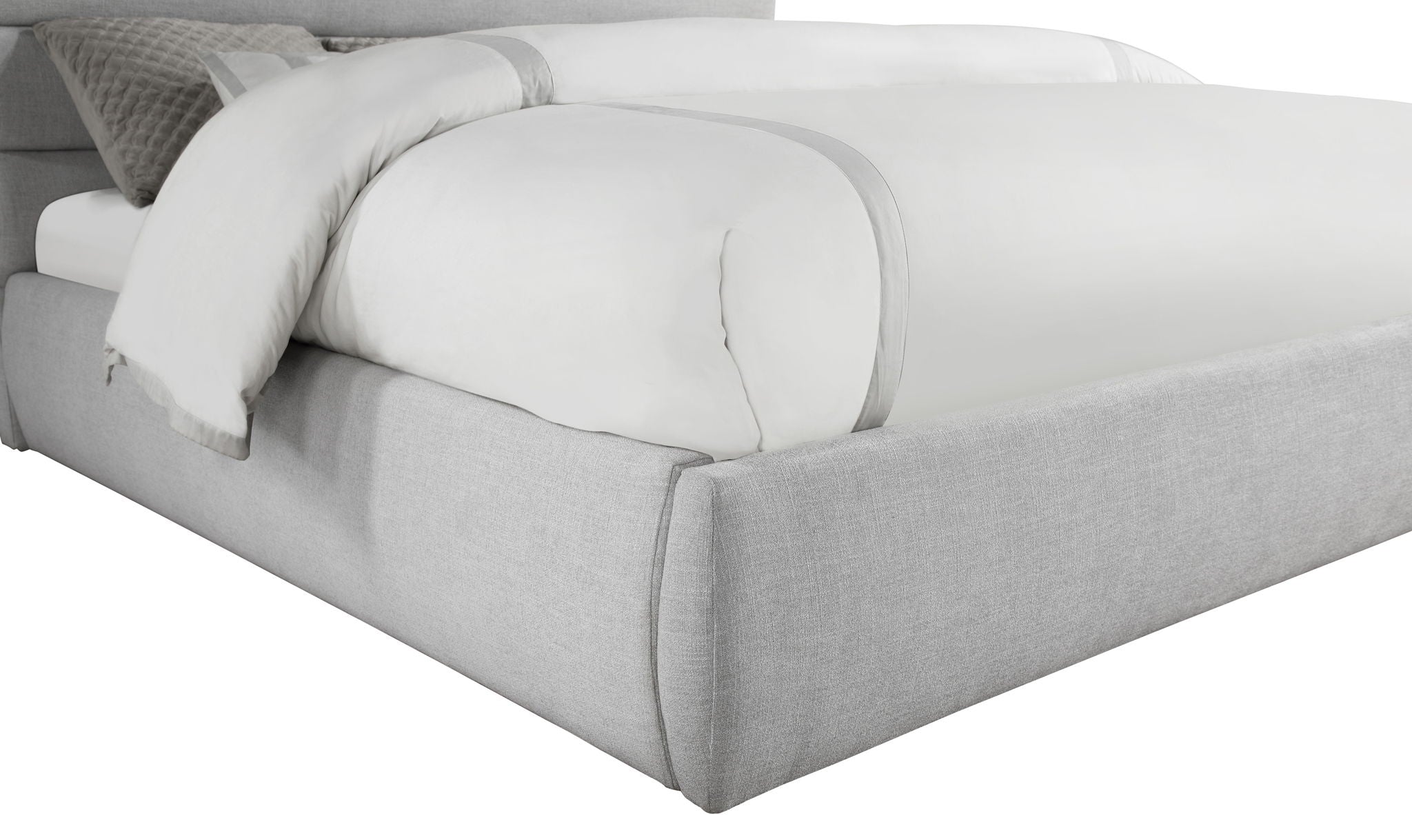 Adam - Linen Fabric Bed With 70.5" Headboard