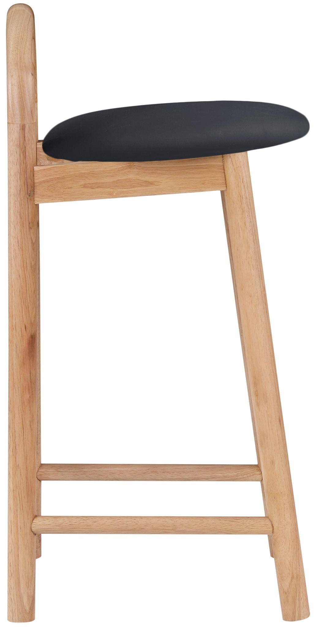 Calvin - Faux Leather Stool - Light Brown Legs