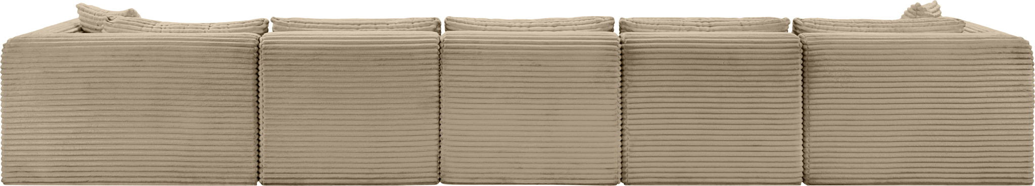 Shaggy - Fabric 6 Piece Modular Sectional With Chaise And Ottoman