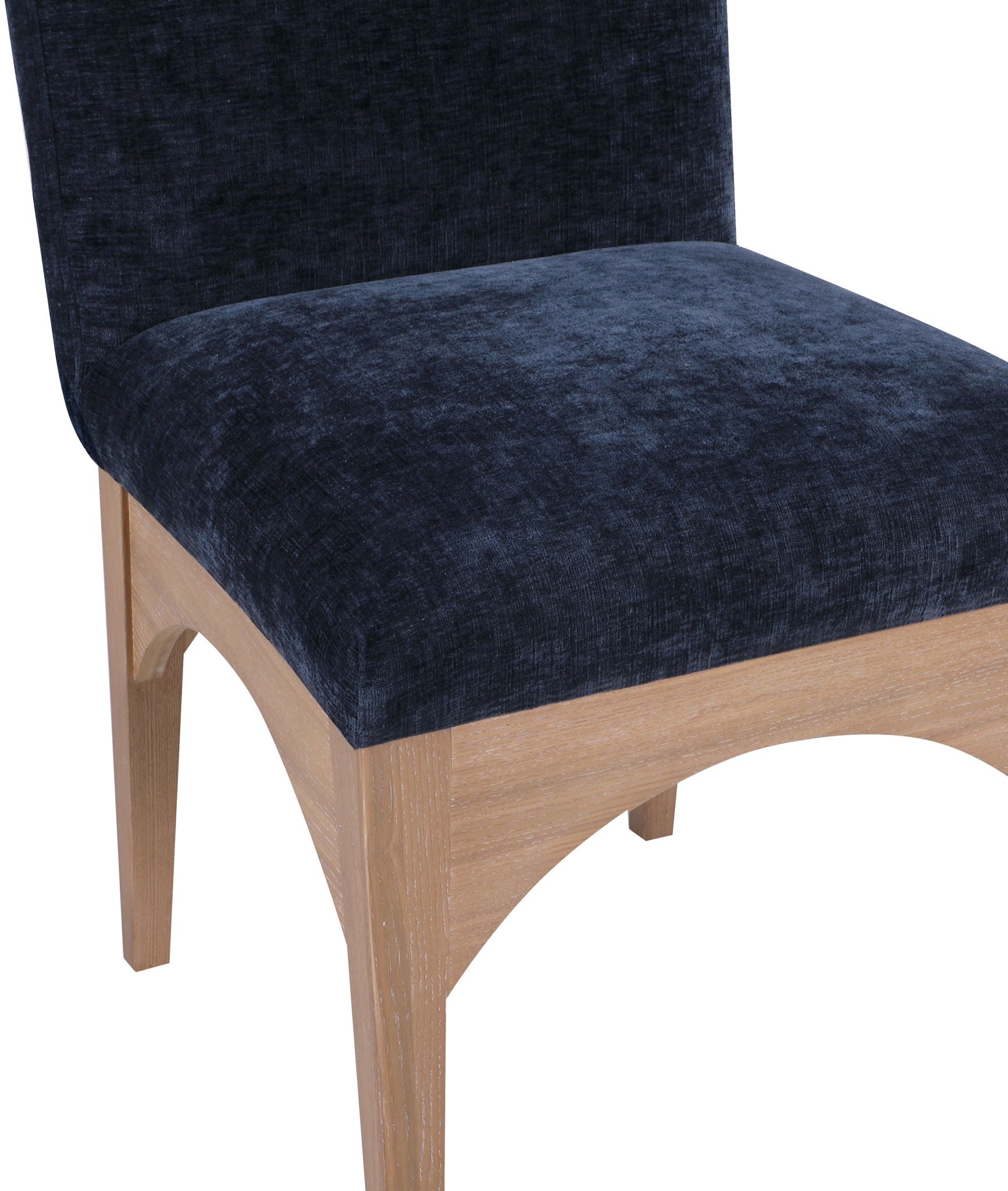 Waldorf - Chenille Dining Side Chair With Natural Legs